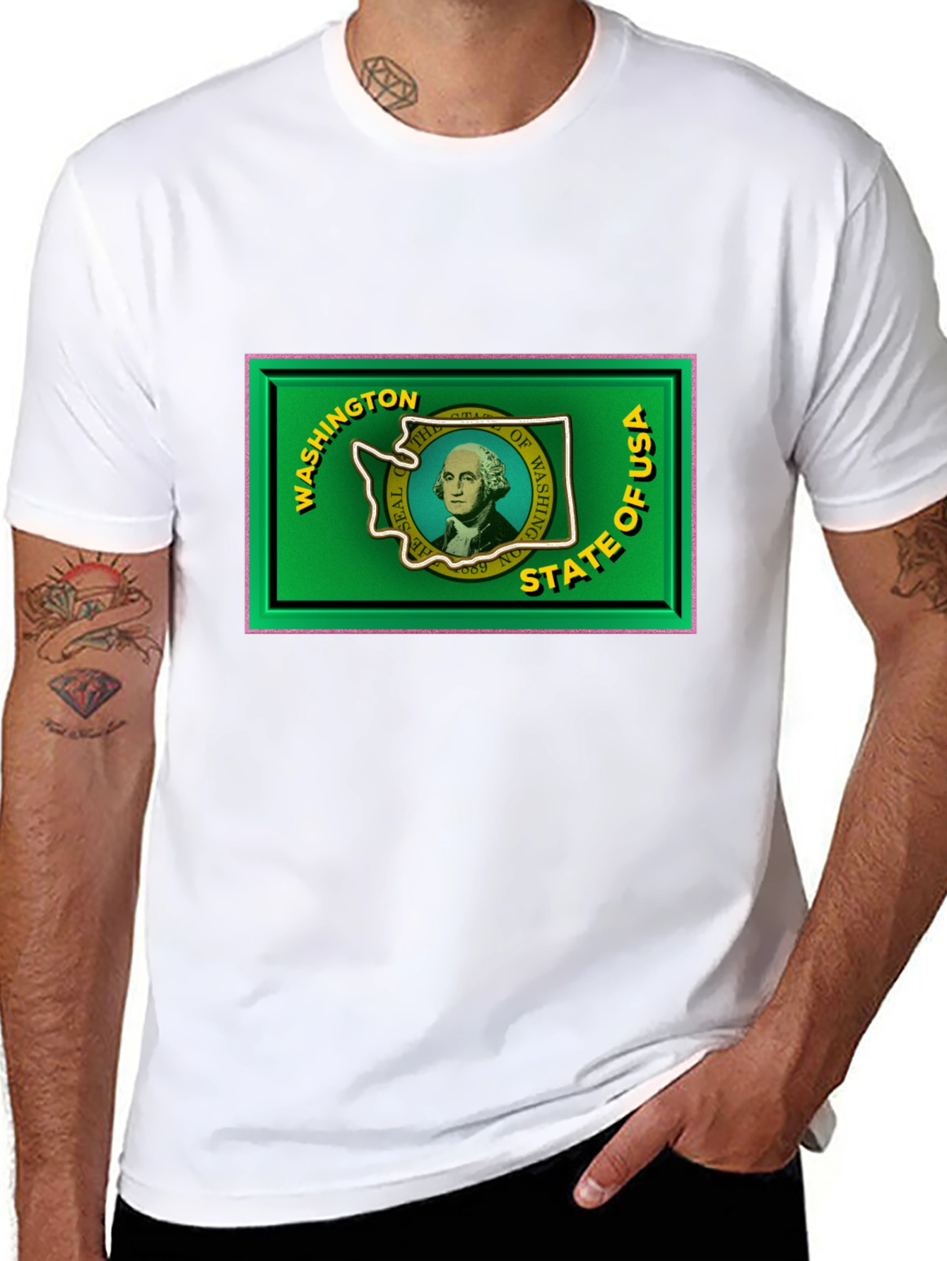 Washington State Flag Graphic T-Shirt
