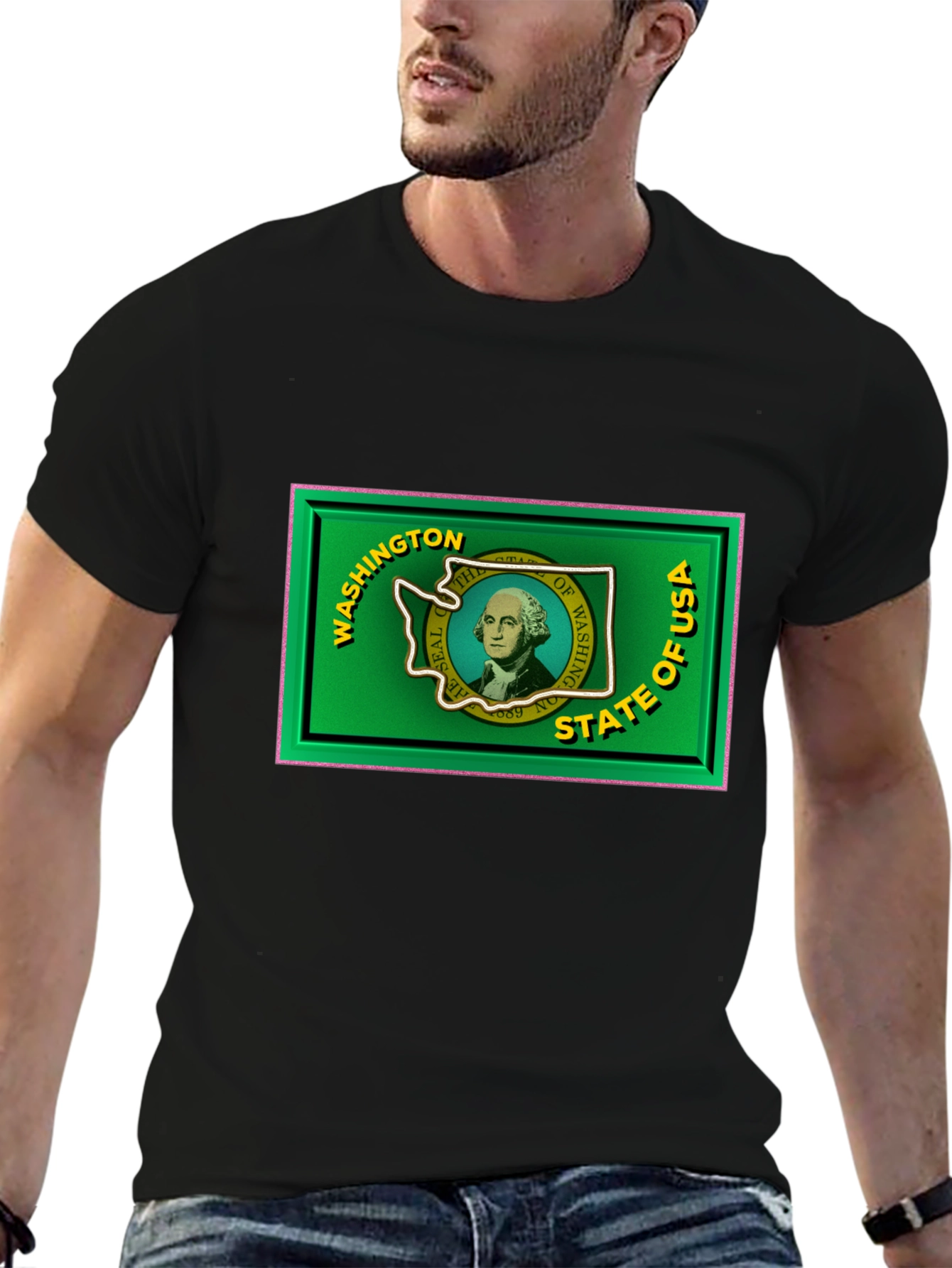 Washington State Flag Graphic T-Shirt