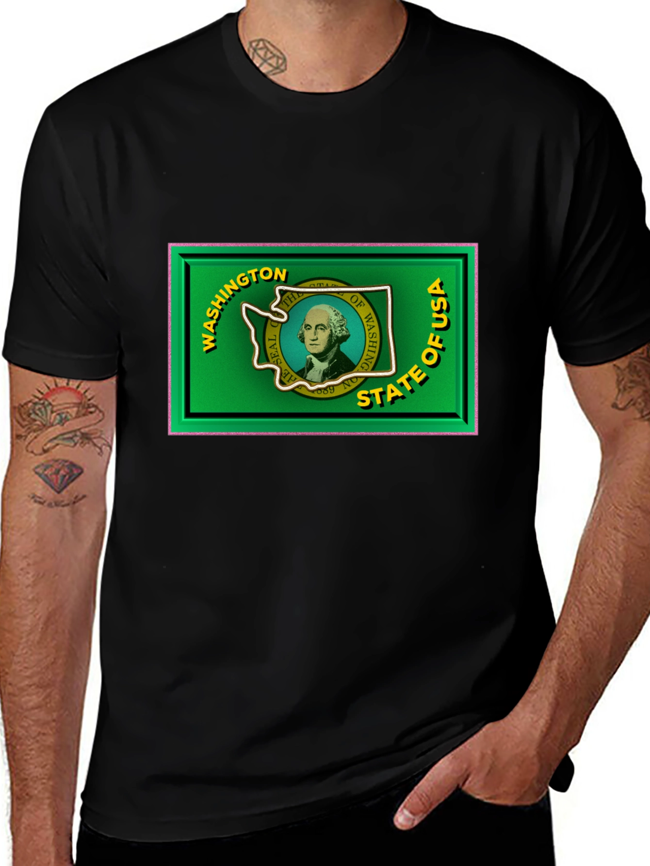 Washington State Flag Graphic T-Shirt