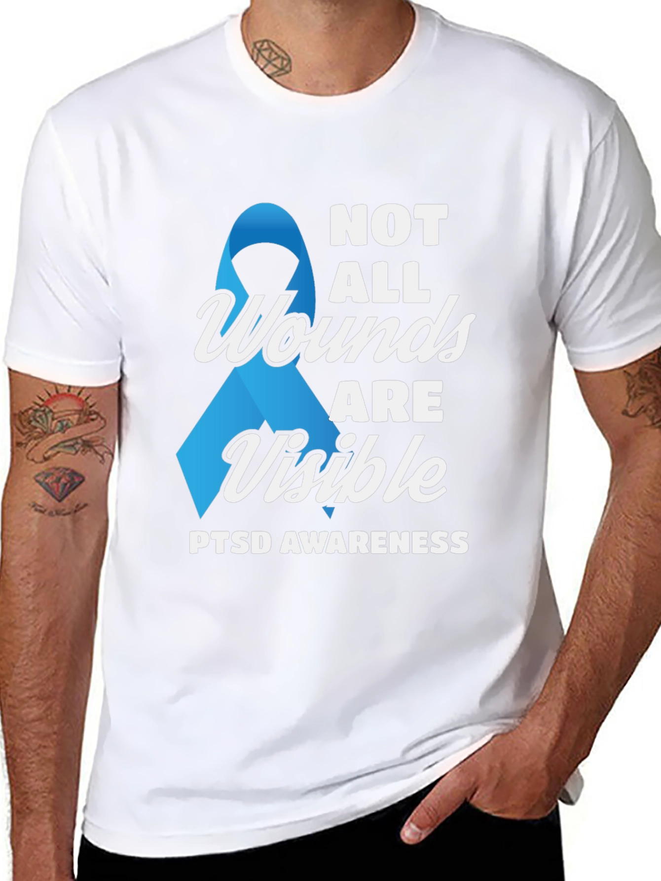 PTSD Awareness T-Shirt - Not All Wounds Are Visible