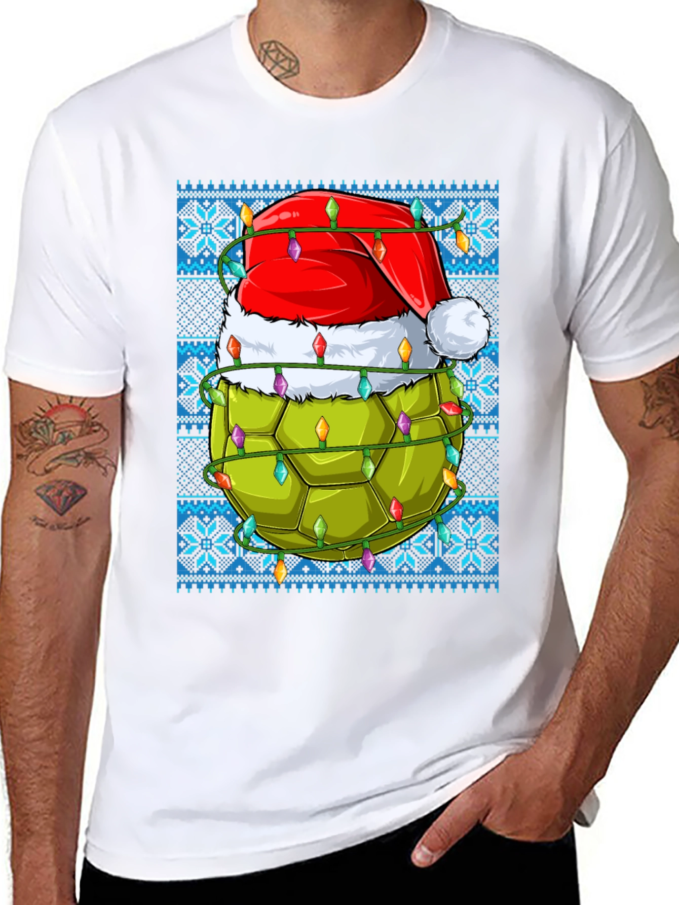 Festive Turtle Shell Christmas T-Shirt
