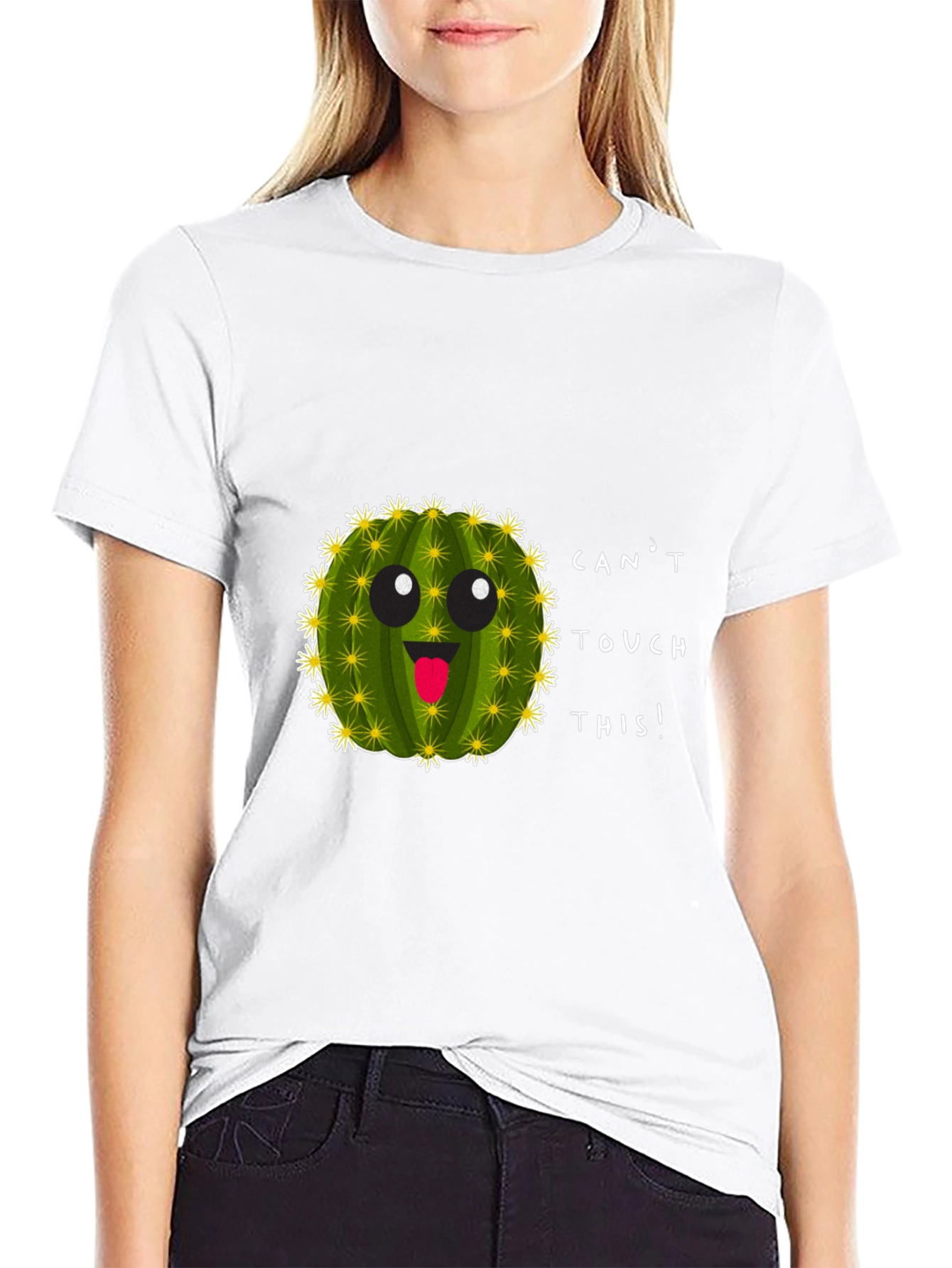 Cant Touch This Cactus Crewneck T-Shirt