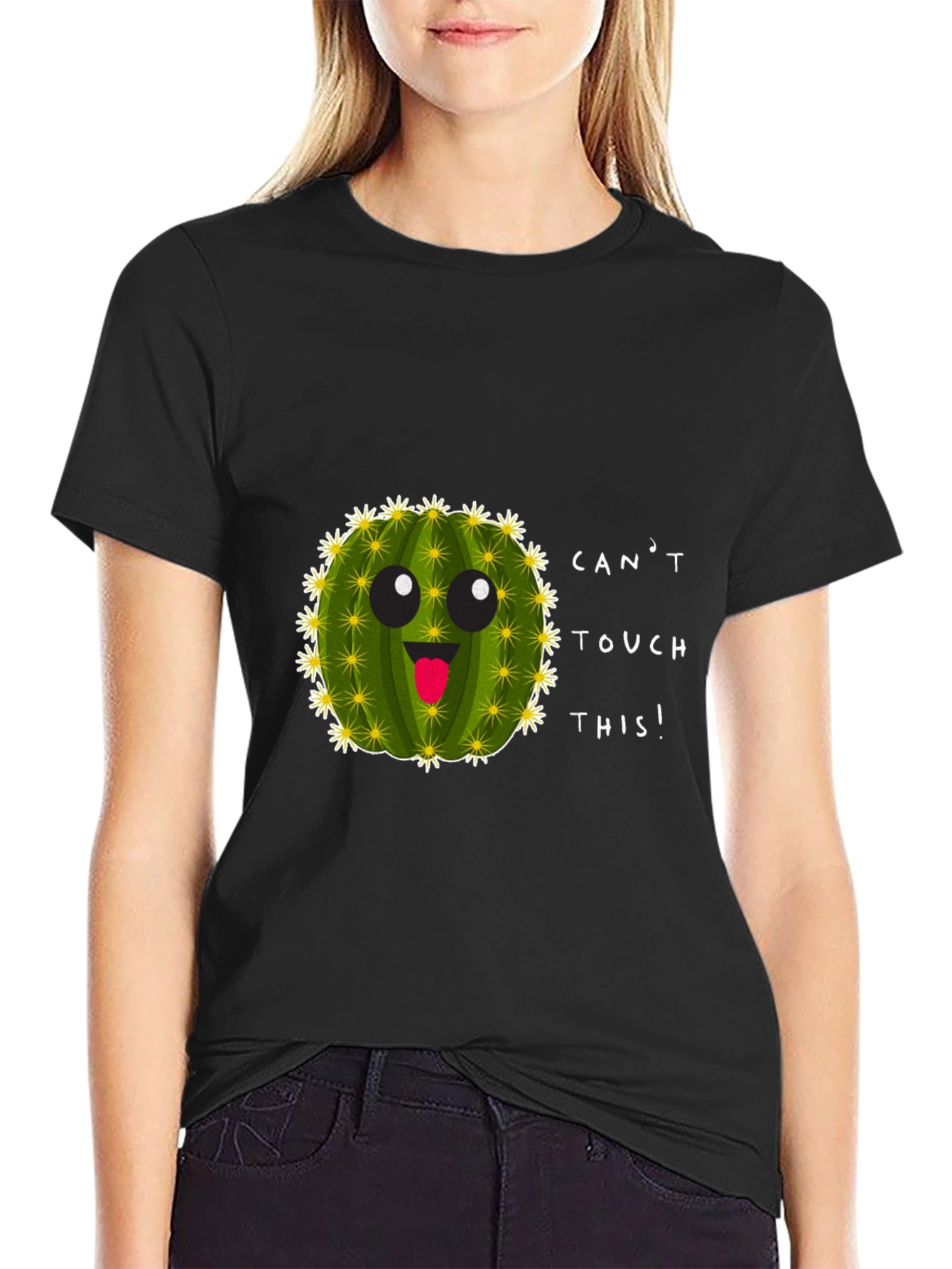 Cant Touch This Cactus Crewneck T-Shirt
