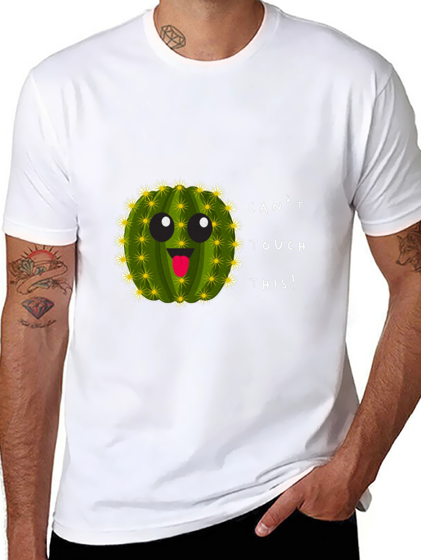 Cant Touch This Cactus Crewneck T-Shirt