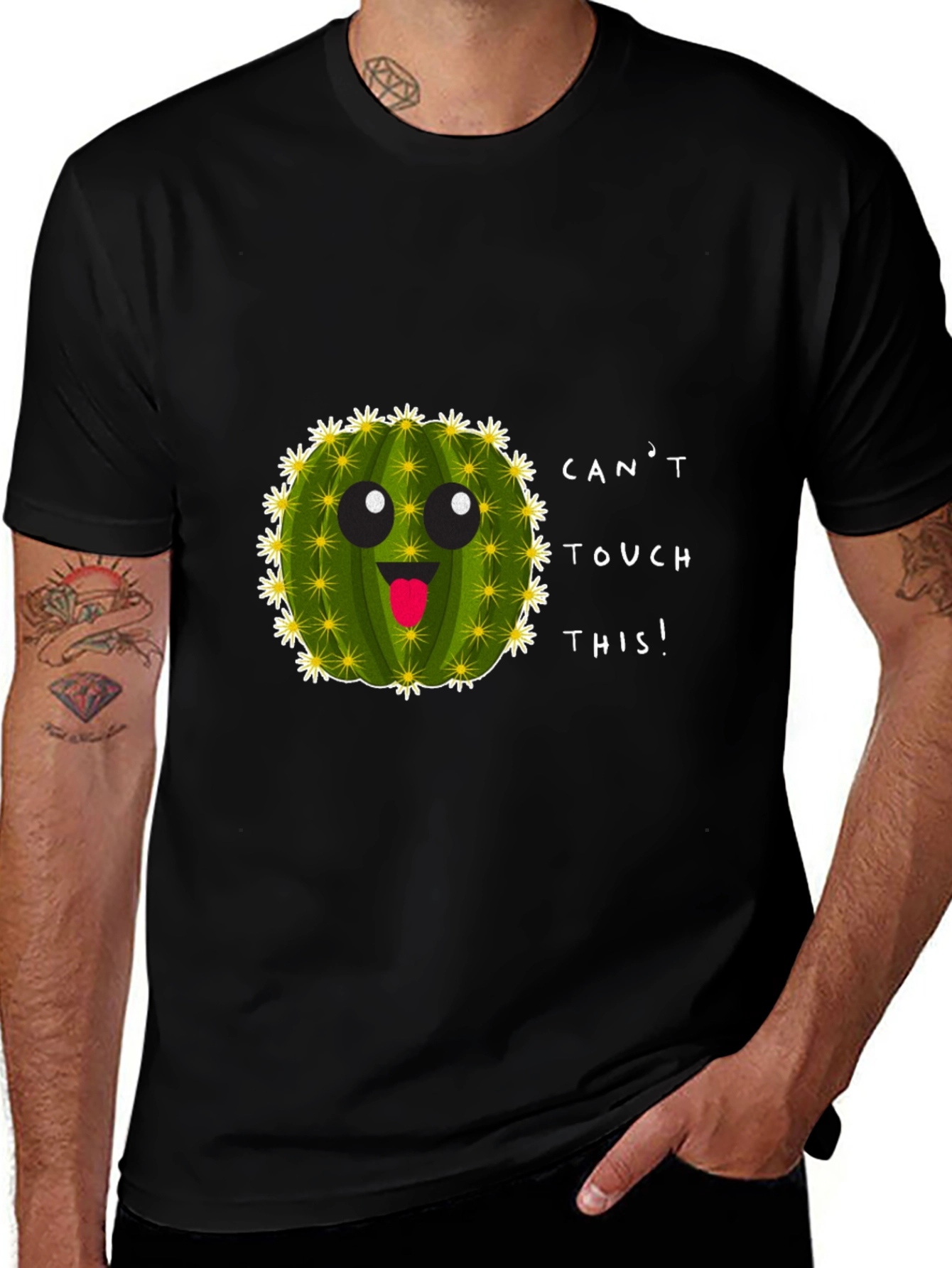 Cant Touch This Cactus Crewneck T-Shirt