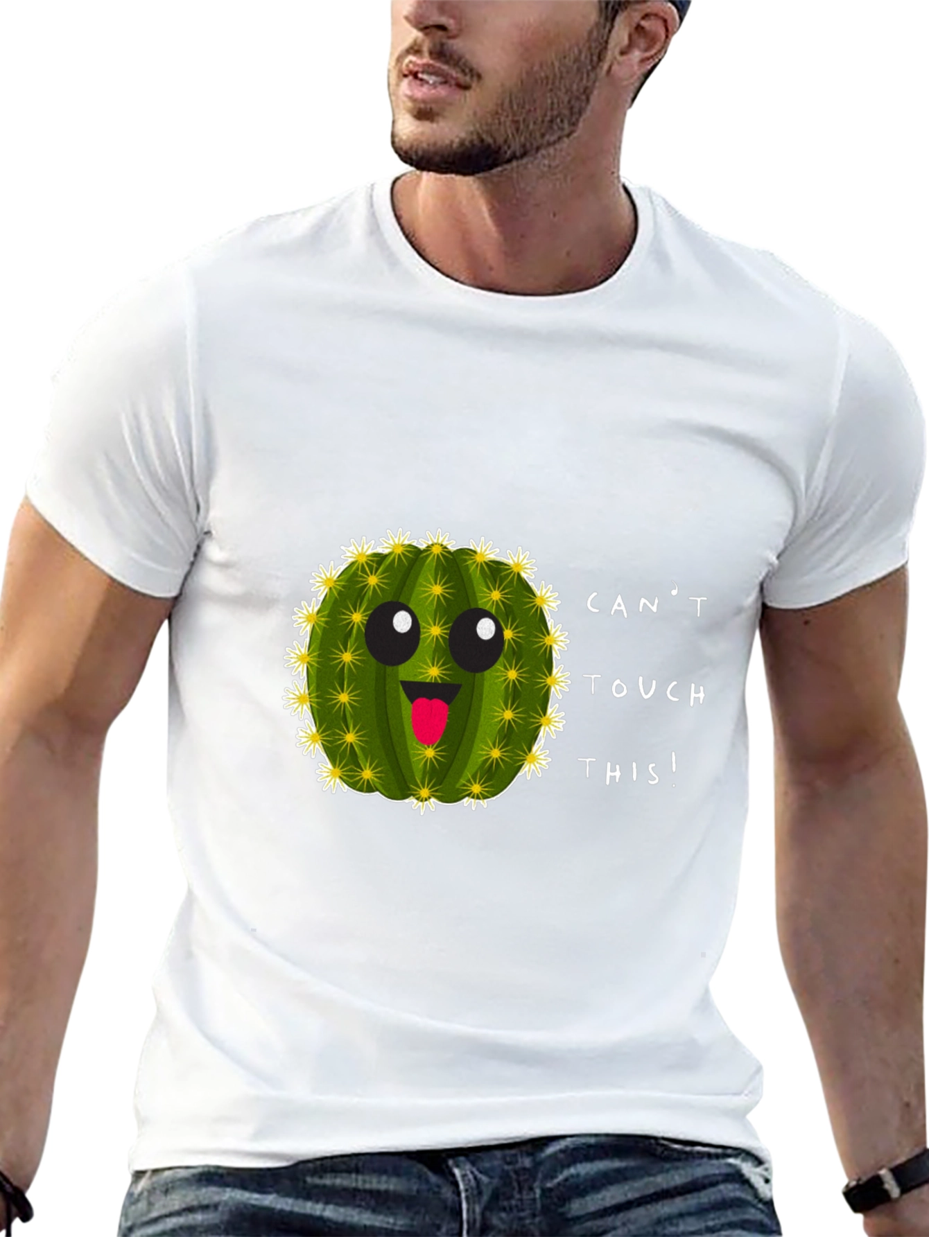 Cant Touch This Cactus Crewneck T-Shirt