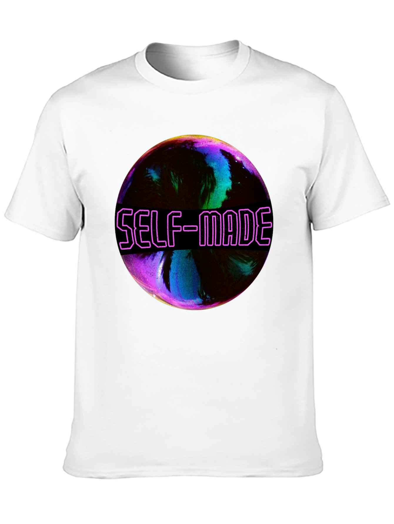 Self-Made Graphic T-Shirt - Trendy Black Tee