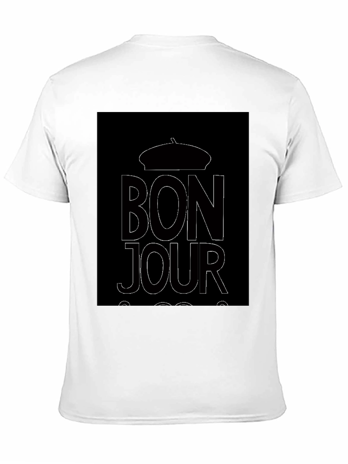 Bonjour Graphic Tee - Black Unisex T-Shirt