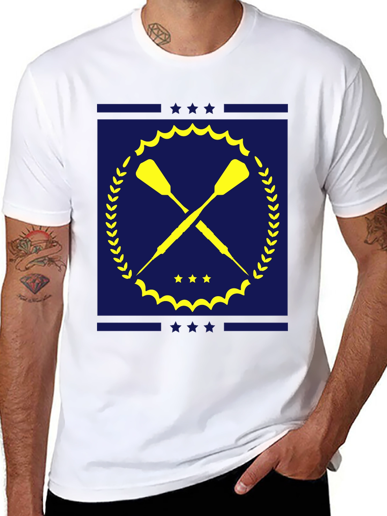 Oars and Stars Black T-Shirt