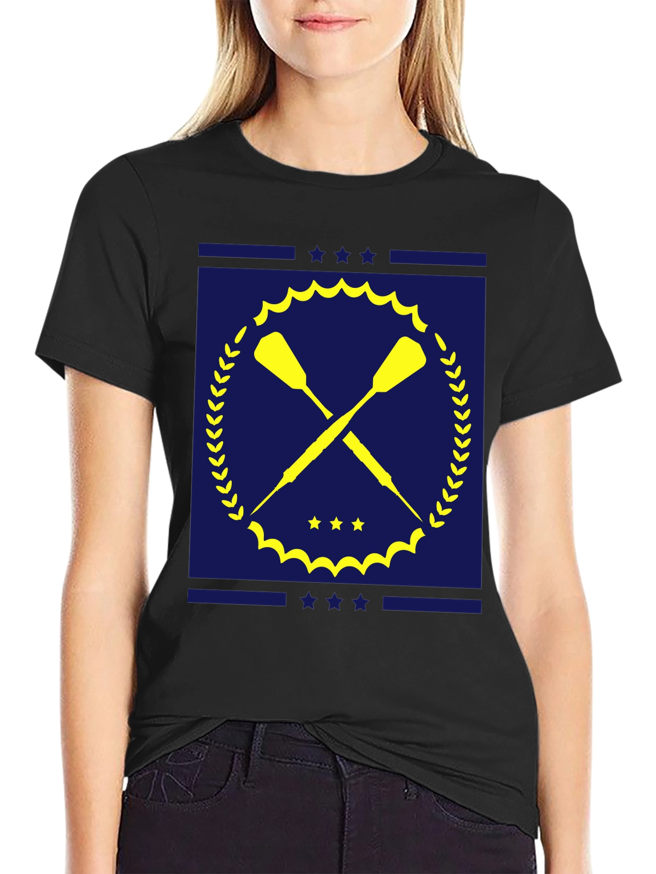 Oars and Stars Black T-Shirt