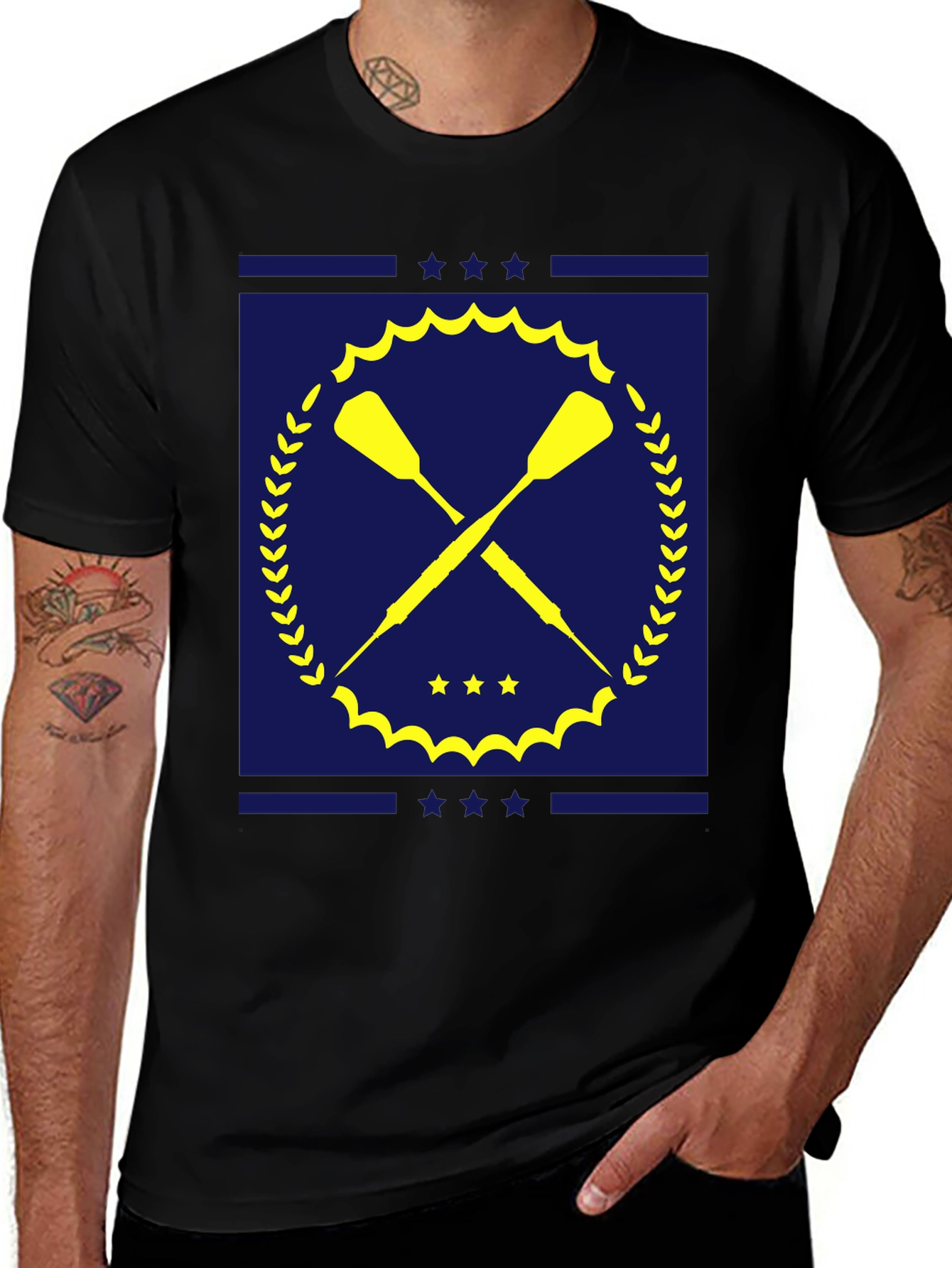 Oars and Stars Black T-Shirt