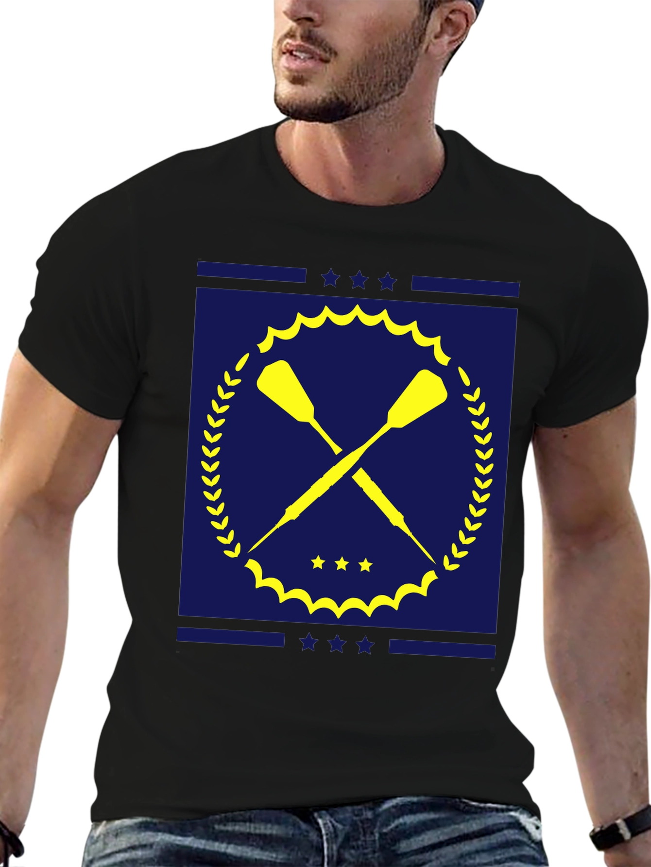 Oars and Stars Black T-Shirt