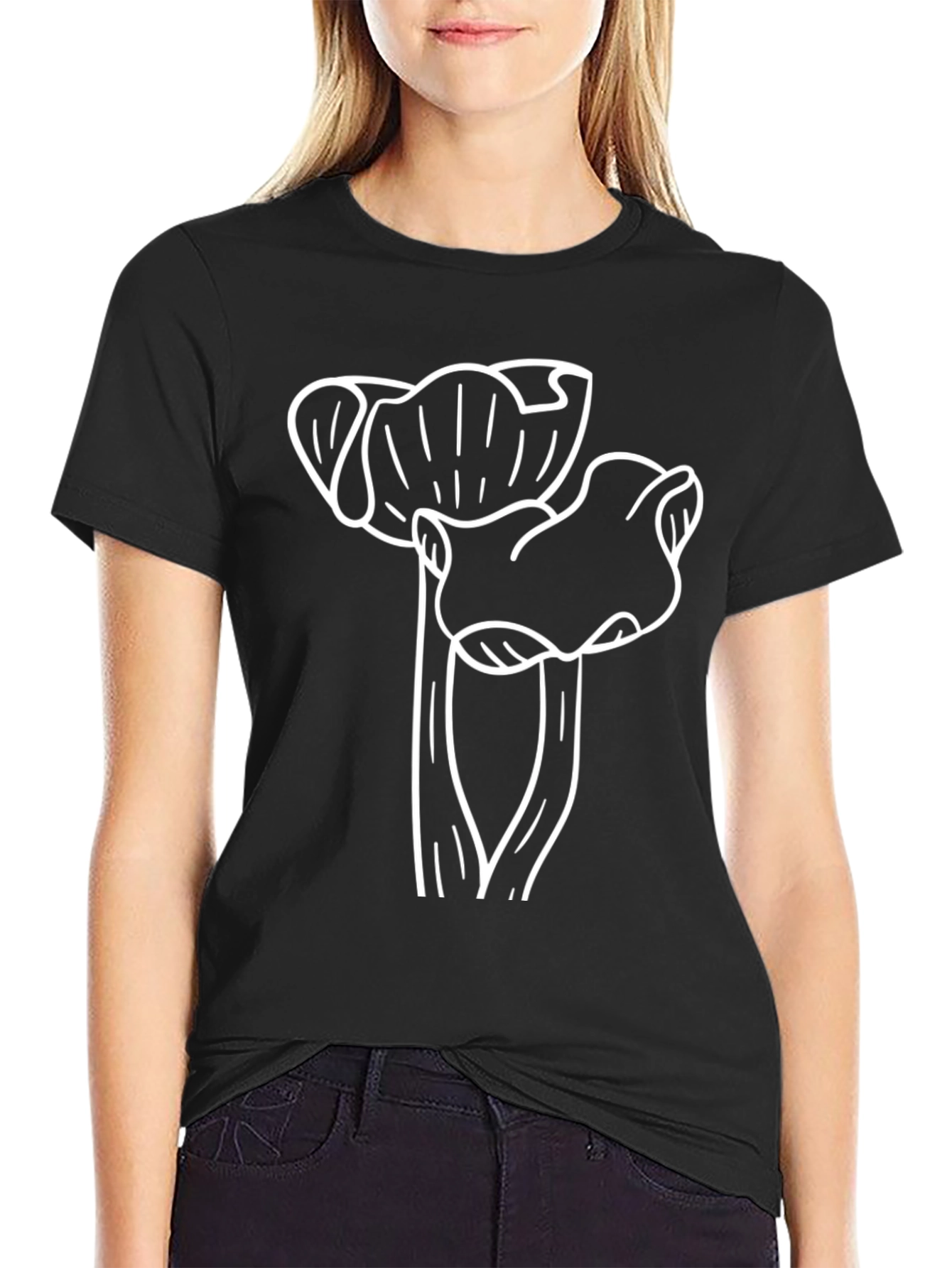 Abstract Mushroom Graphic T-Shirt