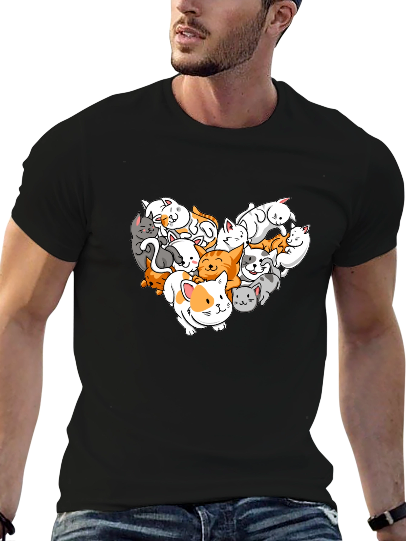 Cat Lover T-Shirt: Heart of Kitties!