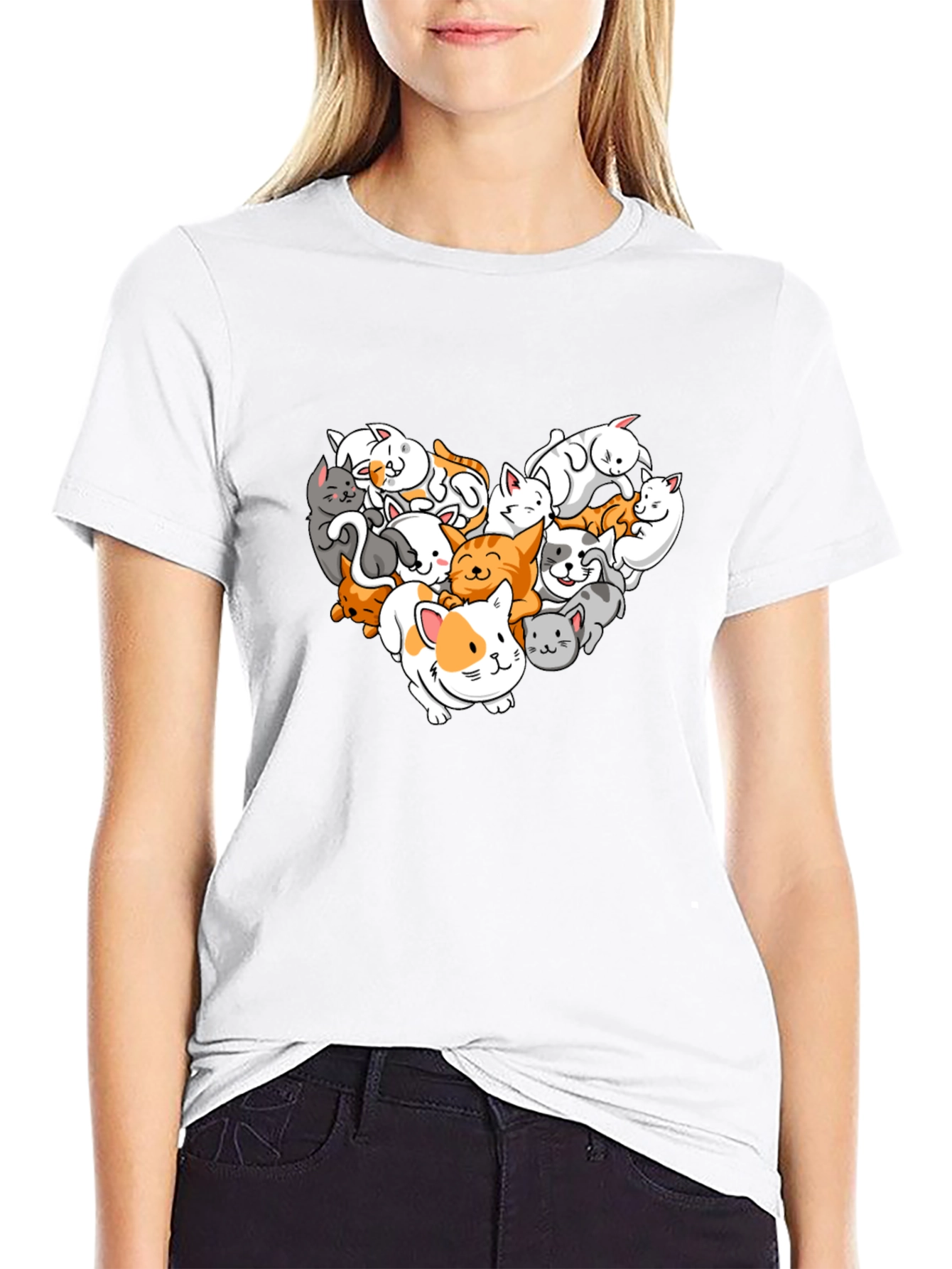 Cat Lover T-Shirt: Heart of Kitties!