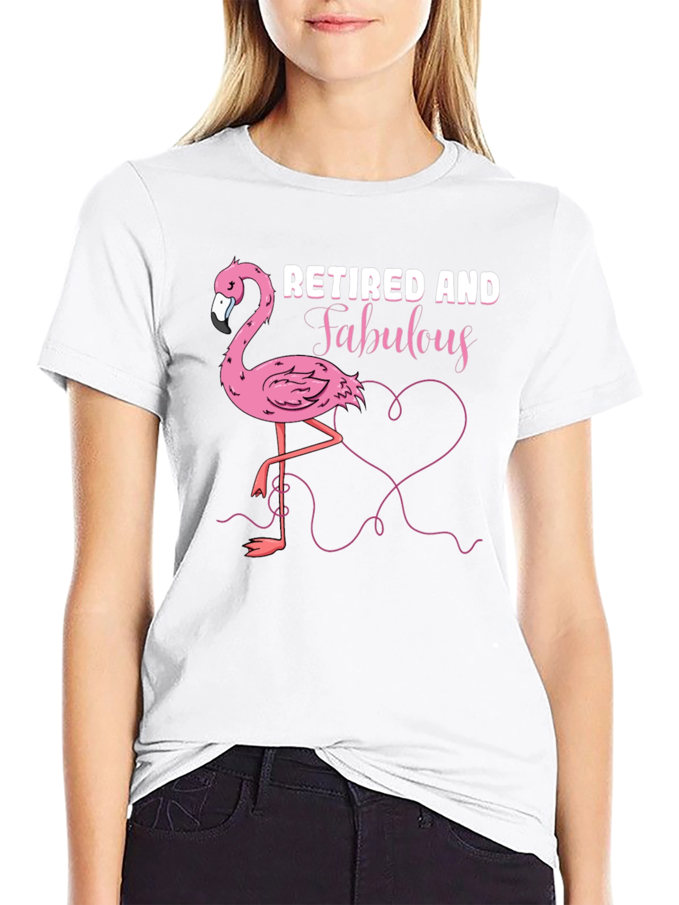 Retired and Fabulous Flamingo T-Shirt