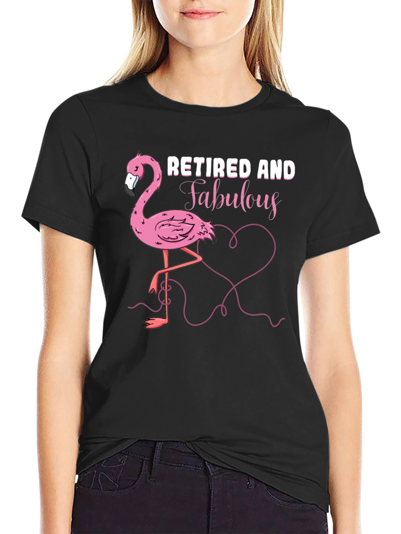 Retired and Fabulous Flamingo T-Shirt