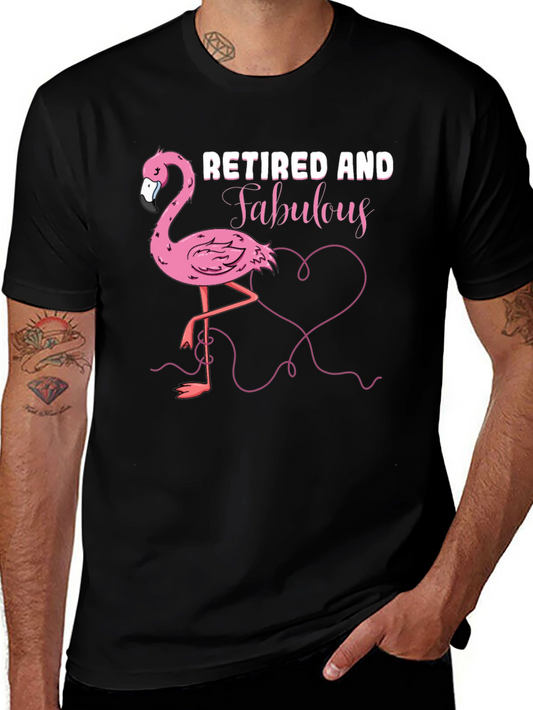 Retired and Fabulous Flamingo T-Shirt