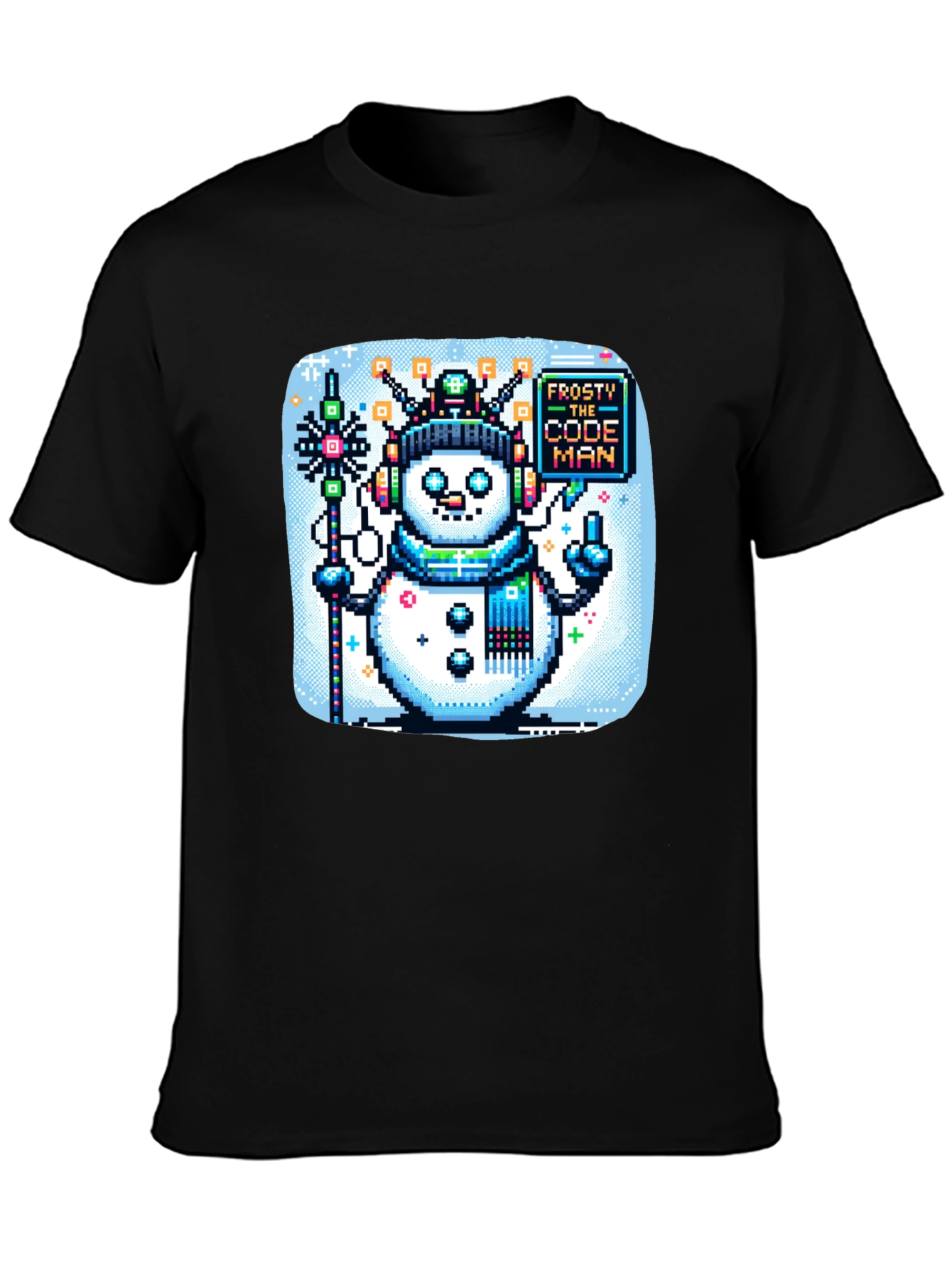Pixel Frosty Code Man T-Shirt
