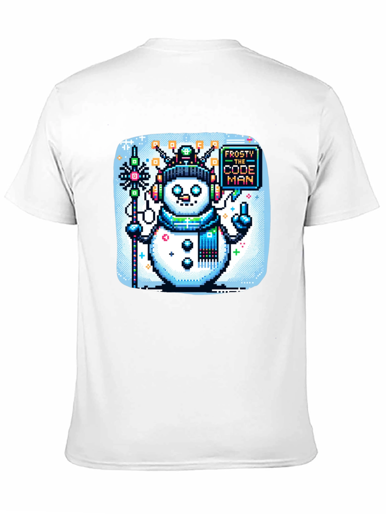 Pixel Frosty Code Man T-Shirt