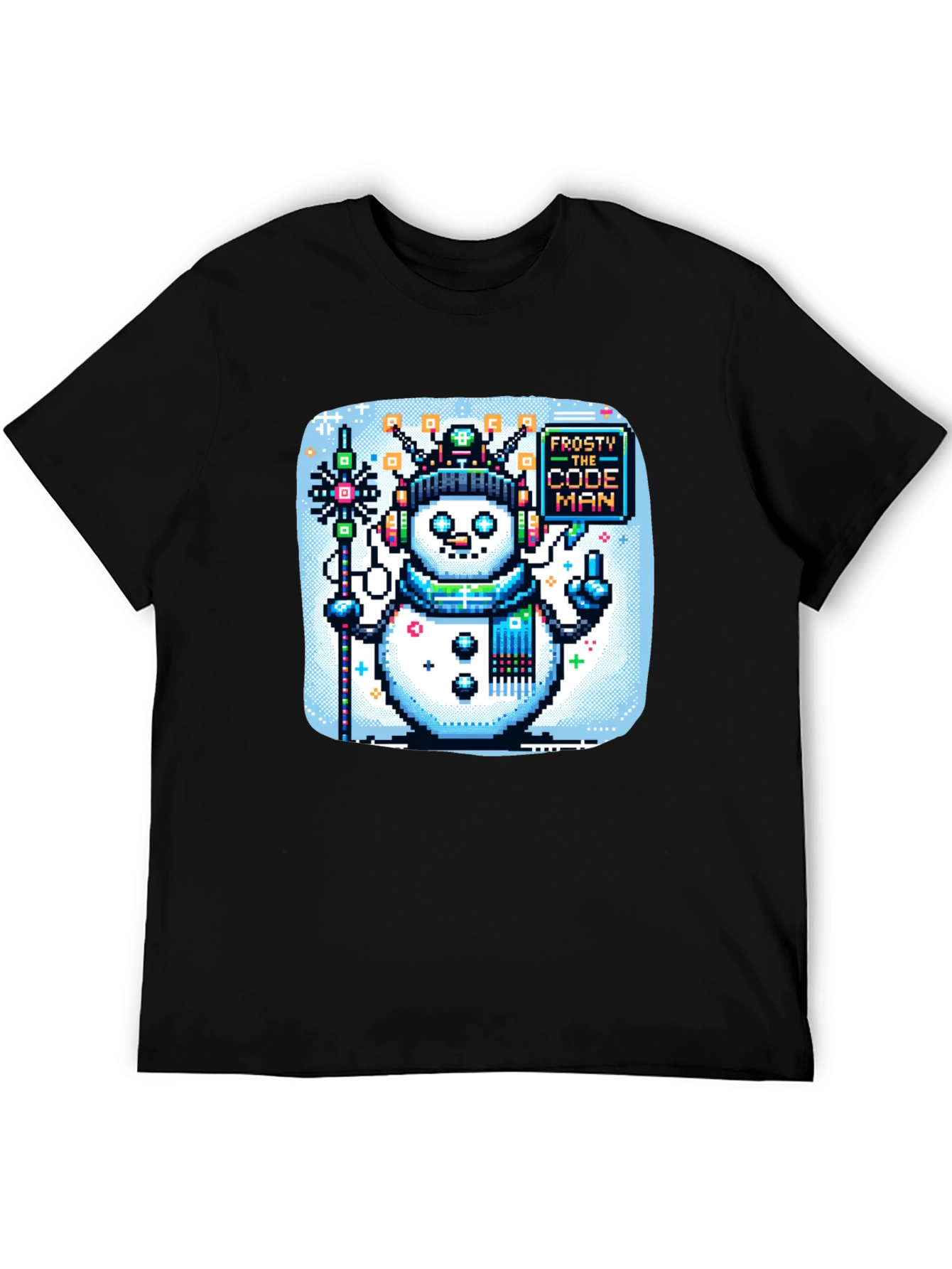 Pixel Frosty Code Man T-Shirt