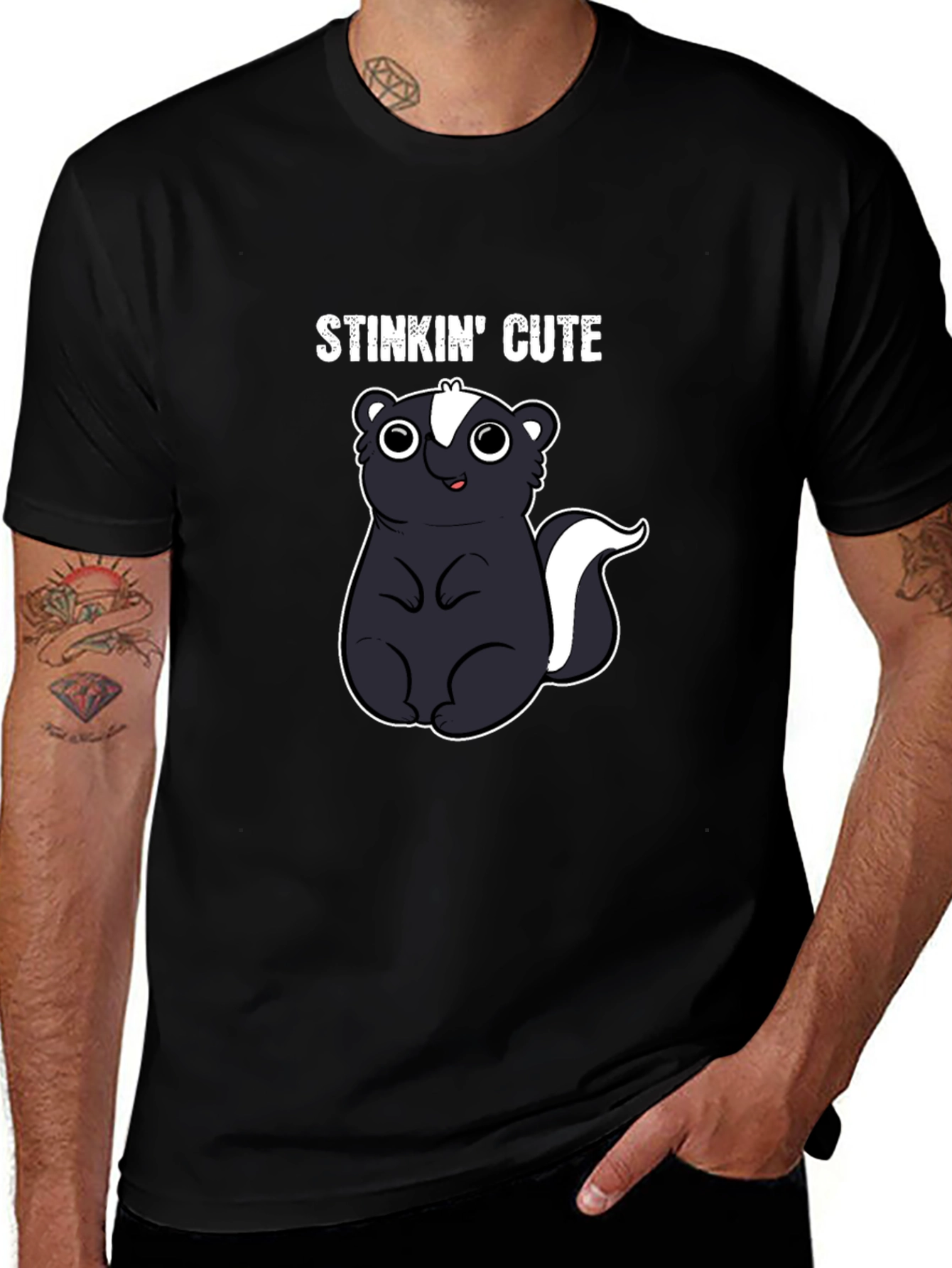 Stinkin Cute Skunk Graphic Tee - Fun Animal Shirt