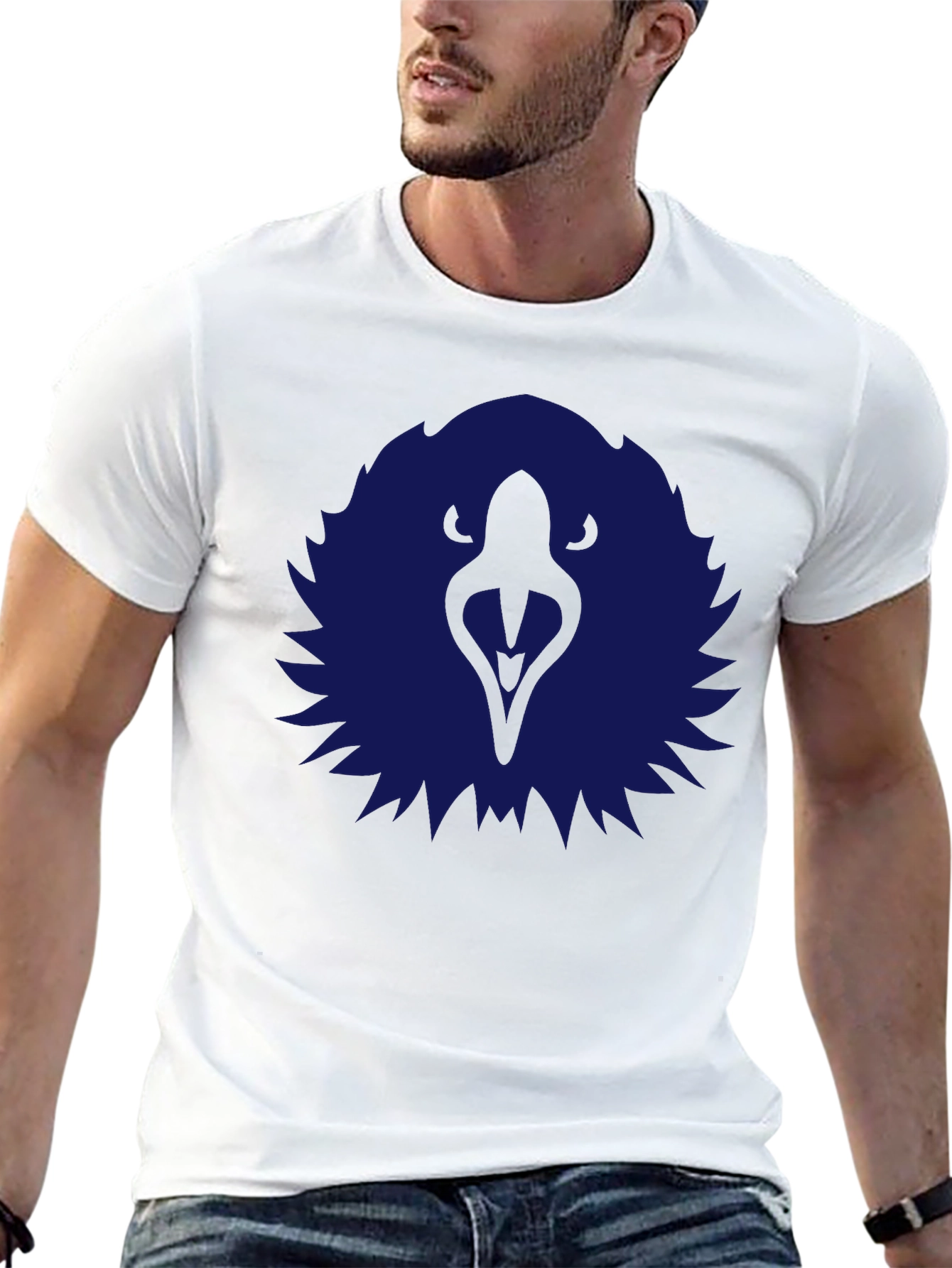 Abstract Eagle Graphic Tee - Black