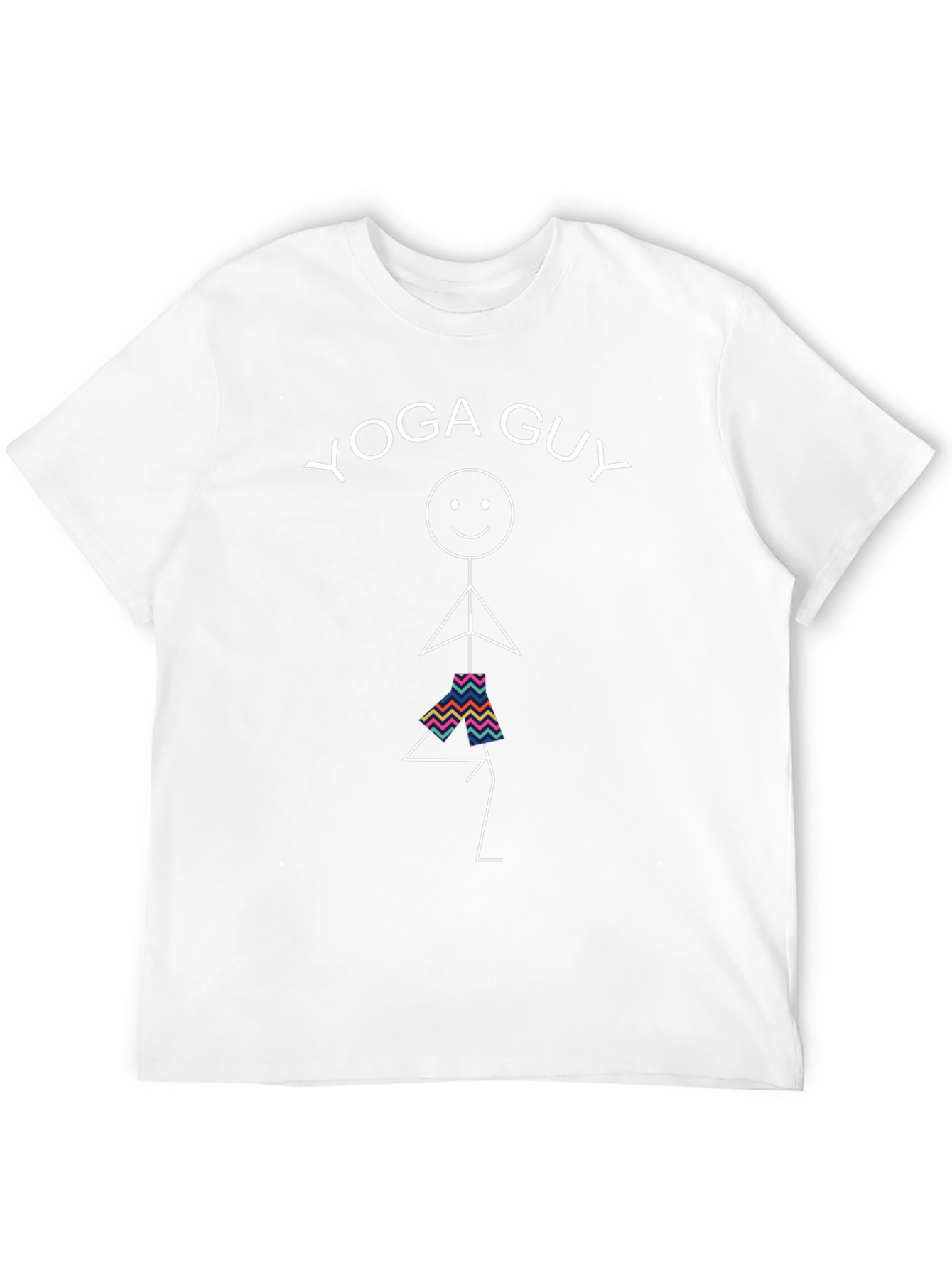 Yoga Guy Graphic Tee - Black Cotton Blend Shirt
