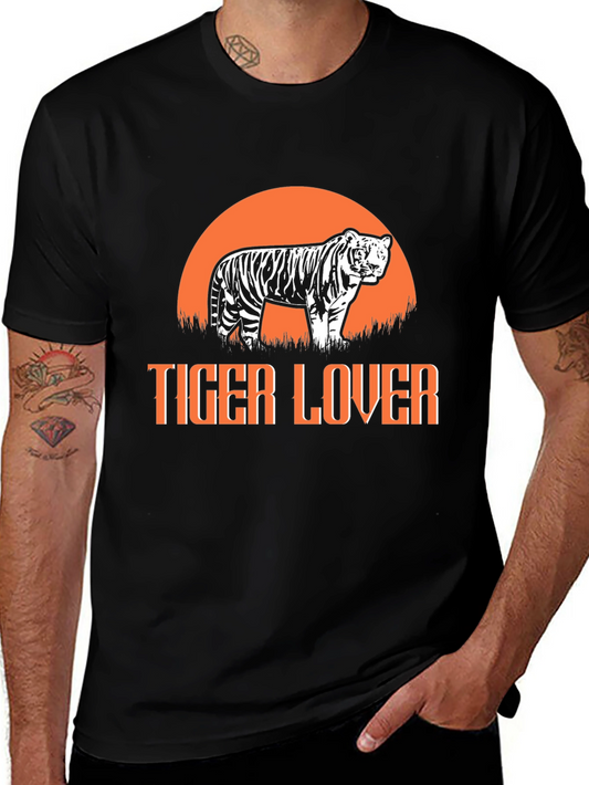 Tiger Lover Graphic Tee - Black T-Shirt