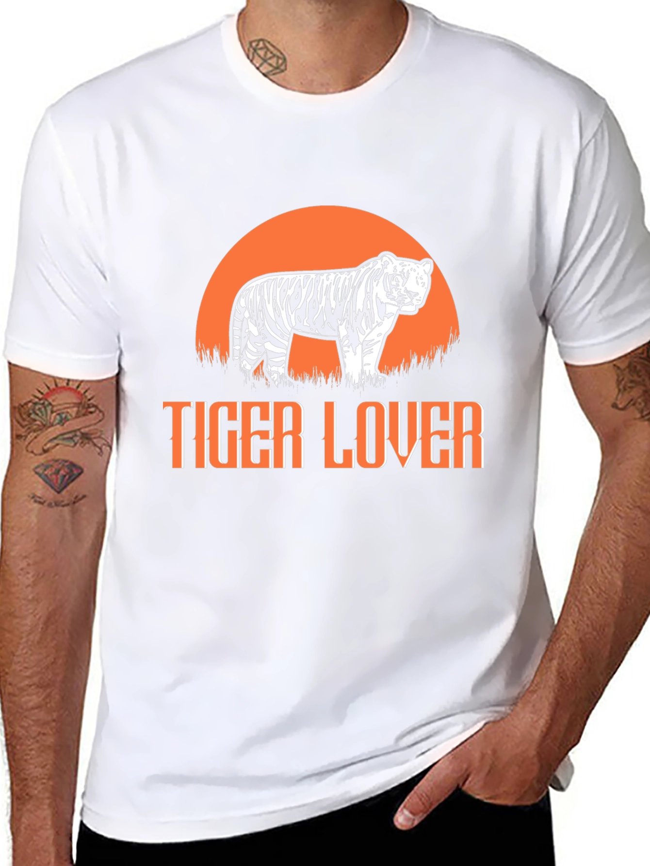 Tiger Lover Graphic Tee - Black T-Shirt