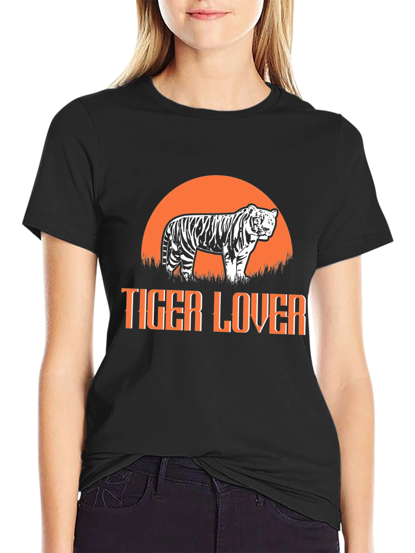 Tiger Lover Graphic Tee - Black T-Shirt