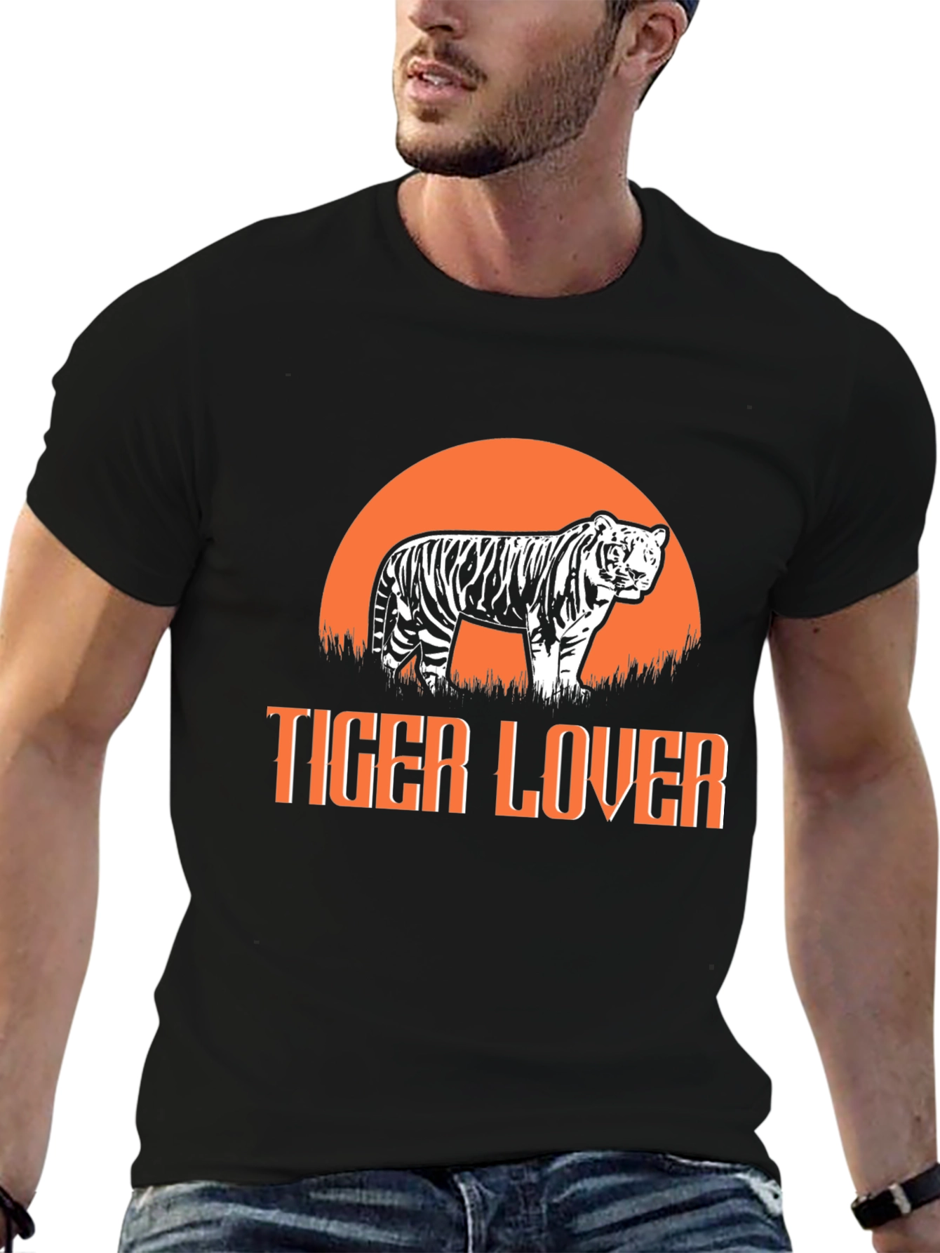 Tiger Lover Graphic Tee - Black T-Shirt