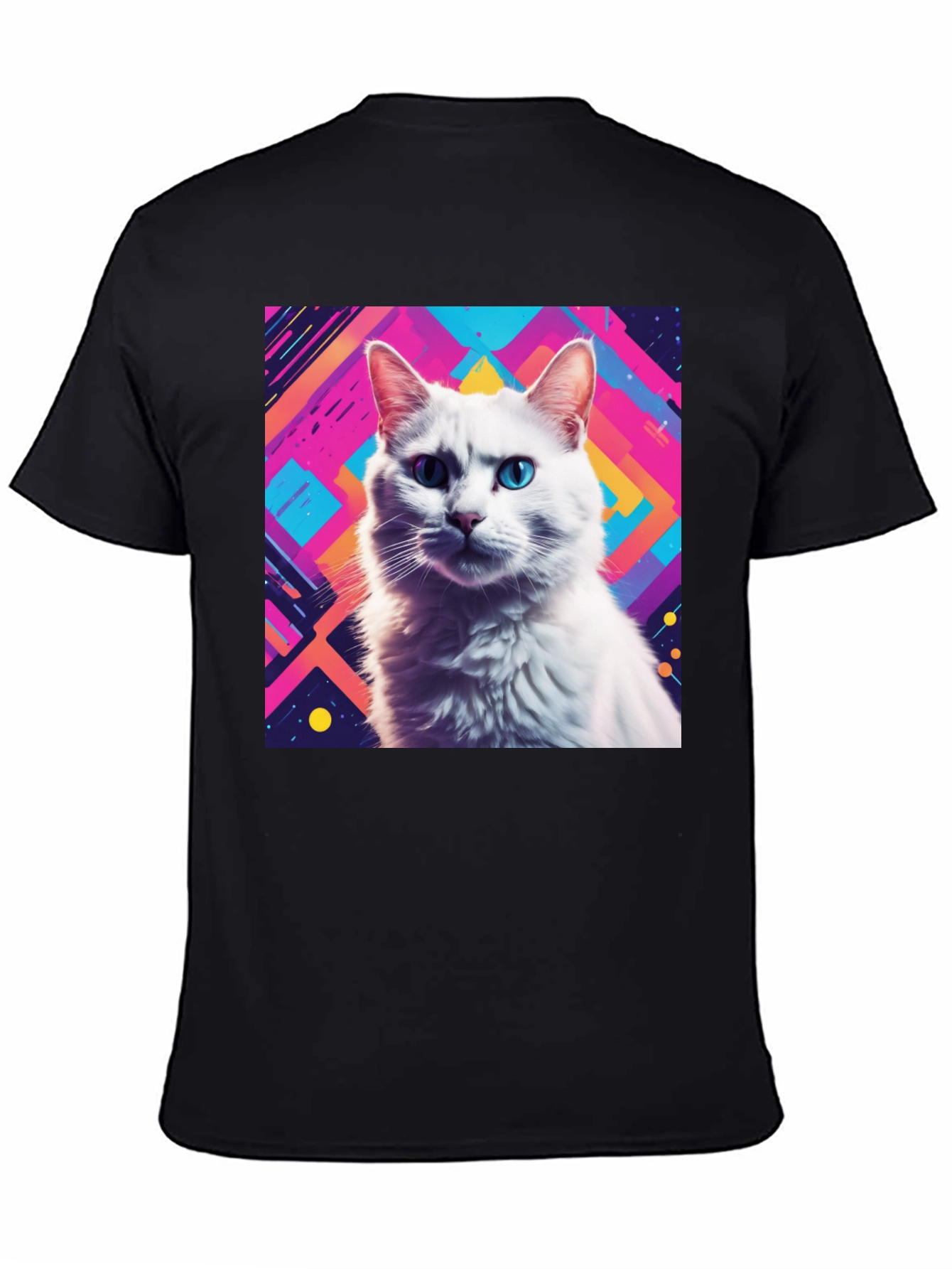 Abstract Cat Graphic Tee - Stylish Unisex T-Shirt