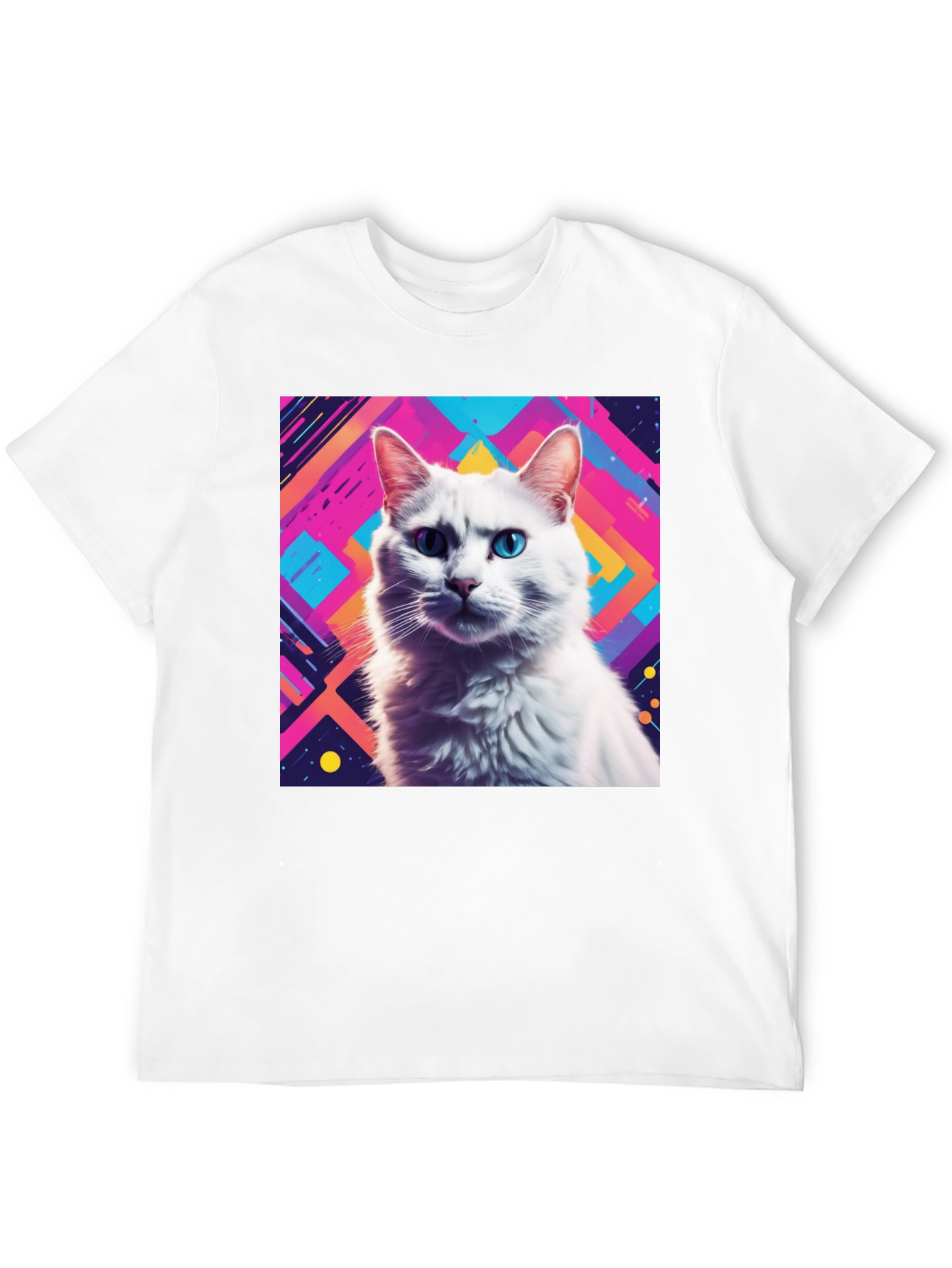 Abstract Cat Graphic Tee - Stylish Unisex T-Shirt