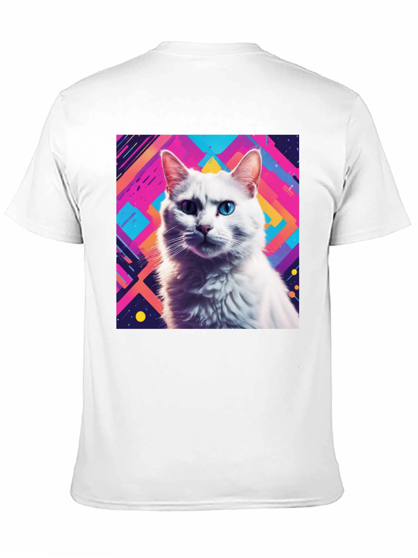 Abstract Cat Graphic Tee - Stylish Unisex T-Shirt