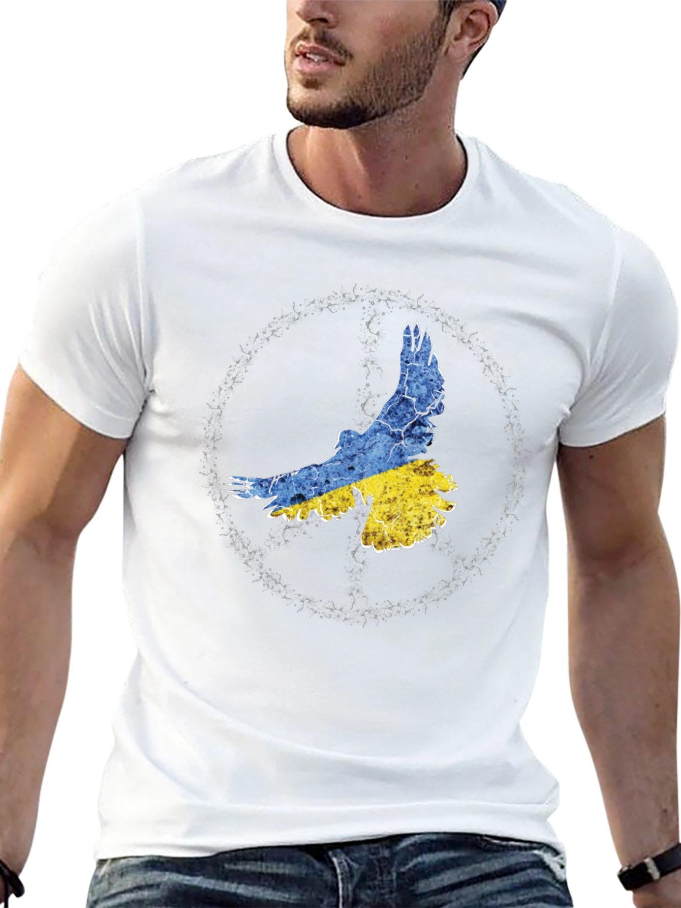 Ukraine Eagle Peace Symbol T-Shirt