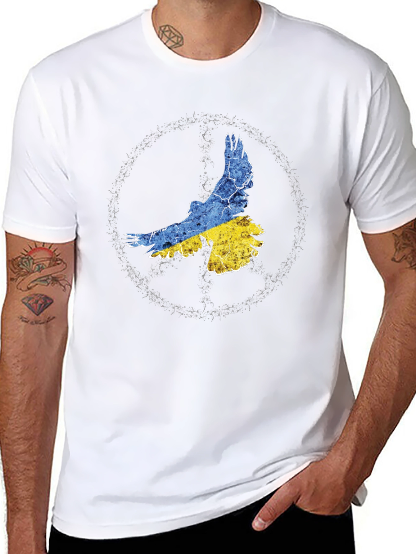 Ukraine Eagle Peace Symbol T-Shirt