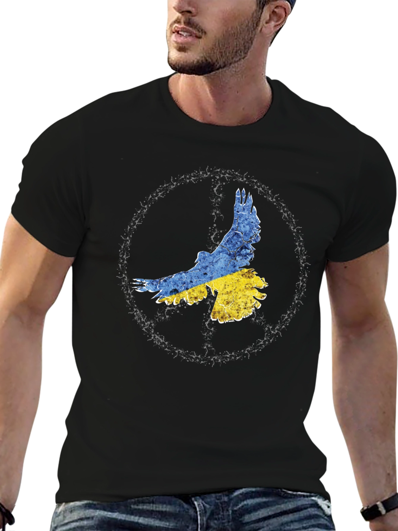 Ukraine Eagle Peace Symbol T-Shirt