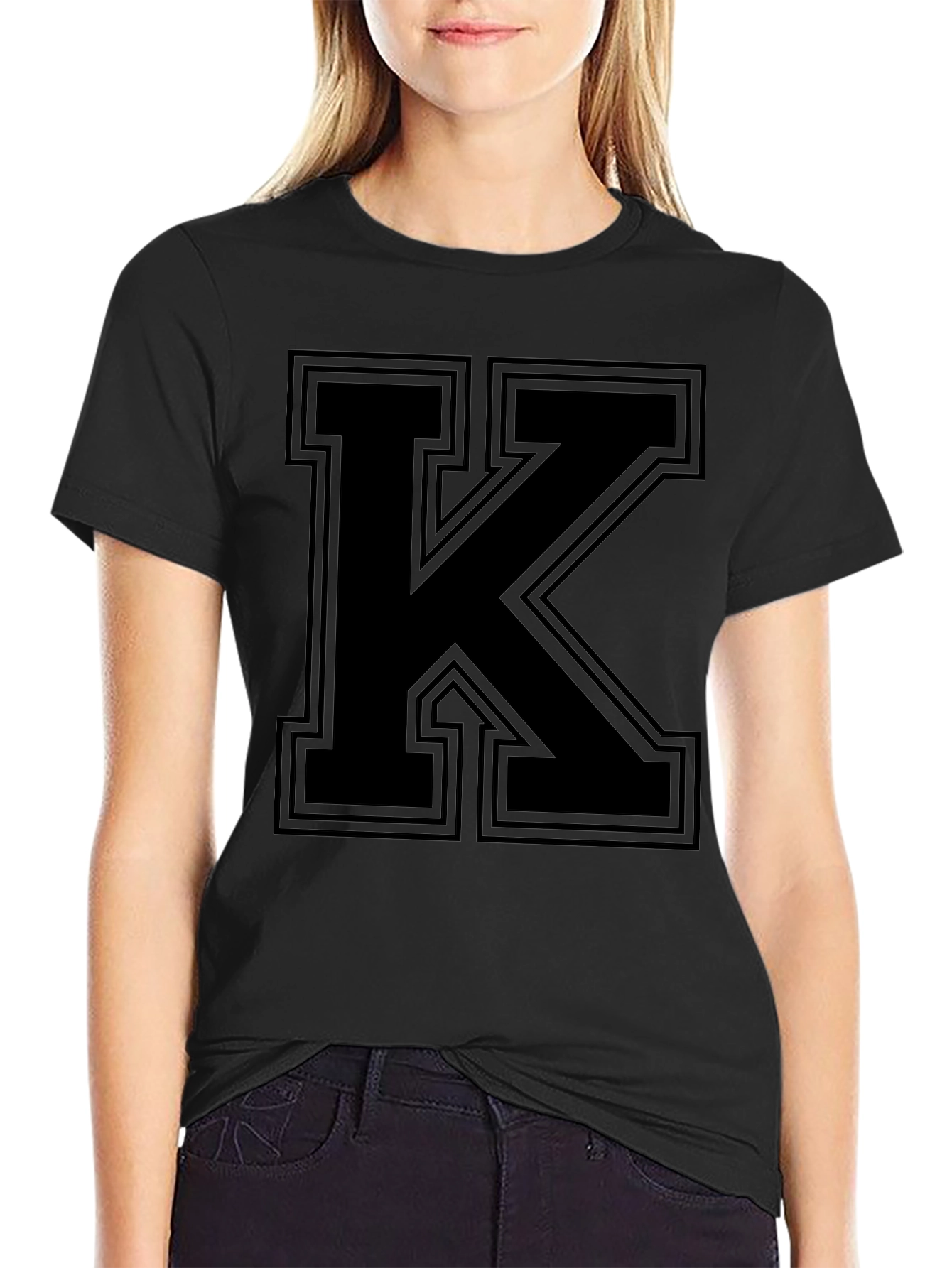 Bold Black Letter K T-Shirt