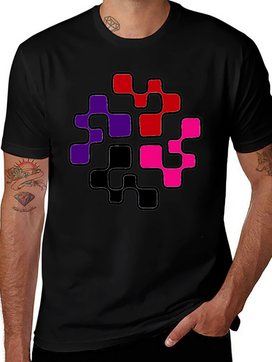 Abstract Geometric Pattern Mens T-Shirt