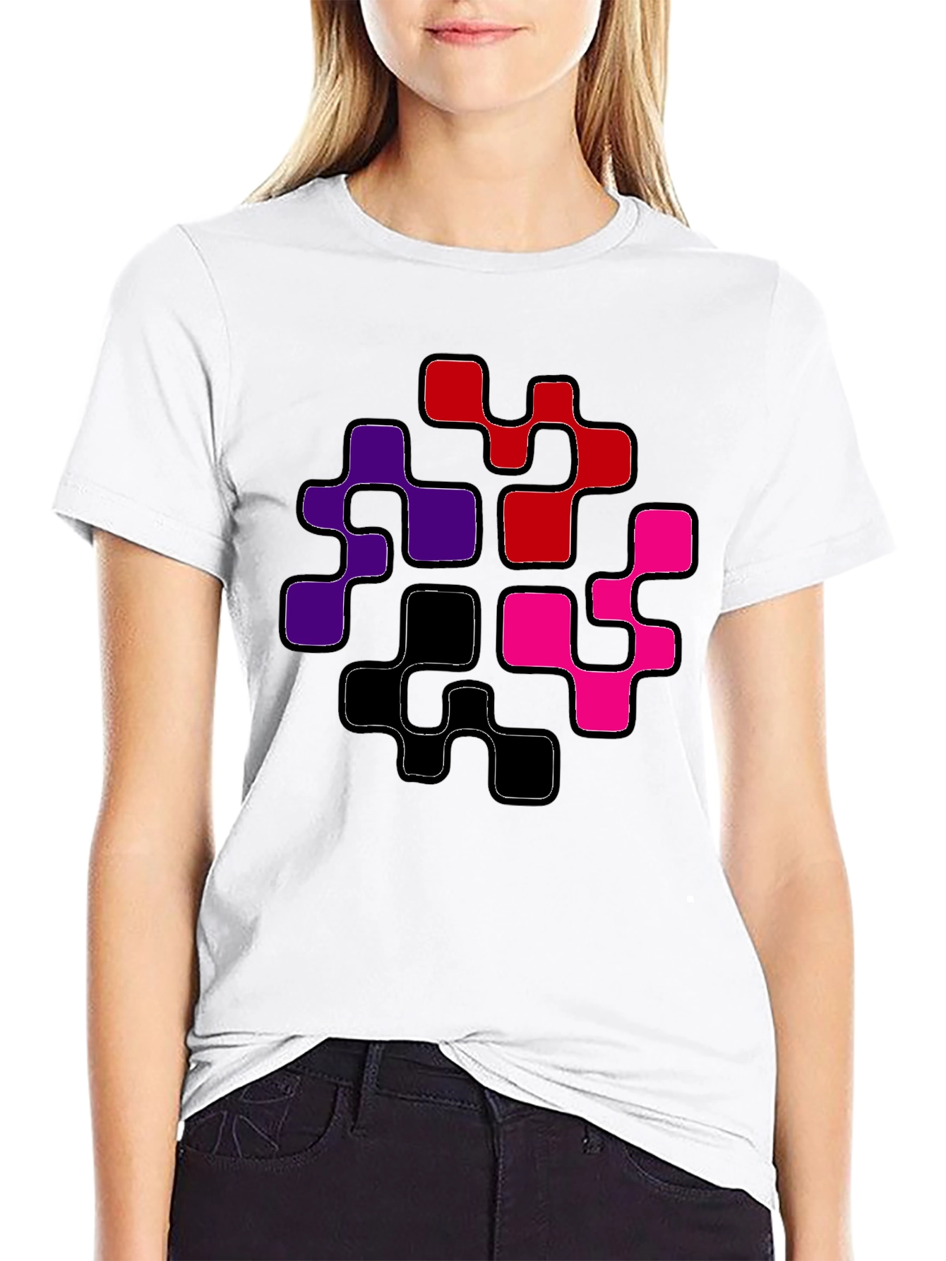 Abstract Geometric Pattern Mens T-Shirt