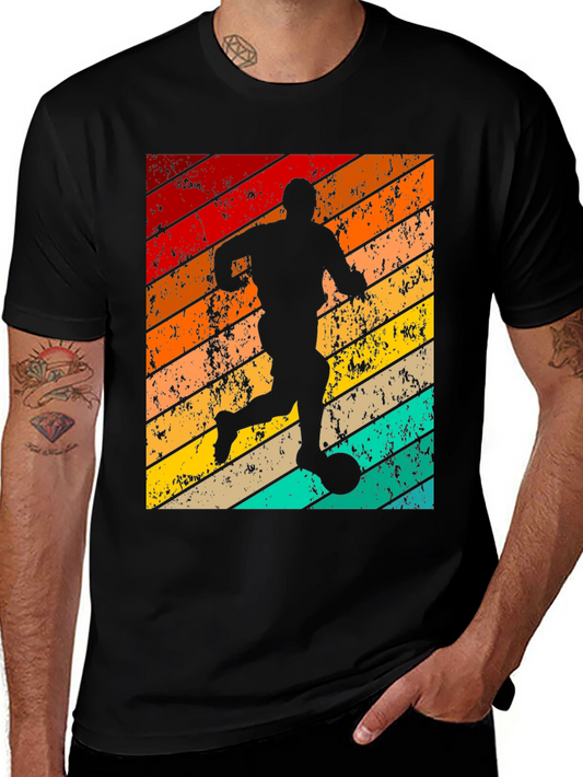 Retro Soccer Player Graphic T-Shirt