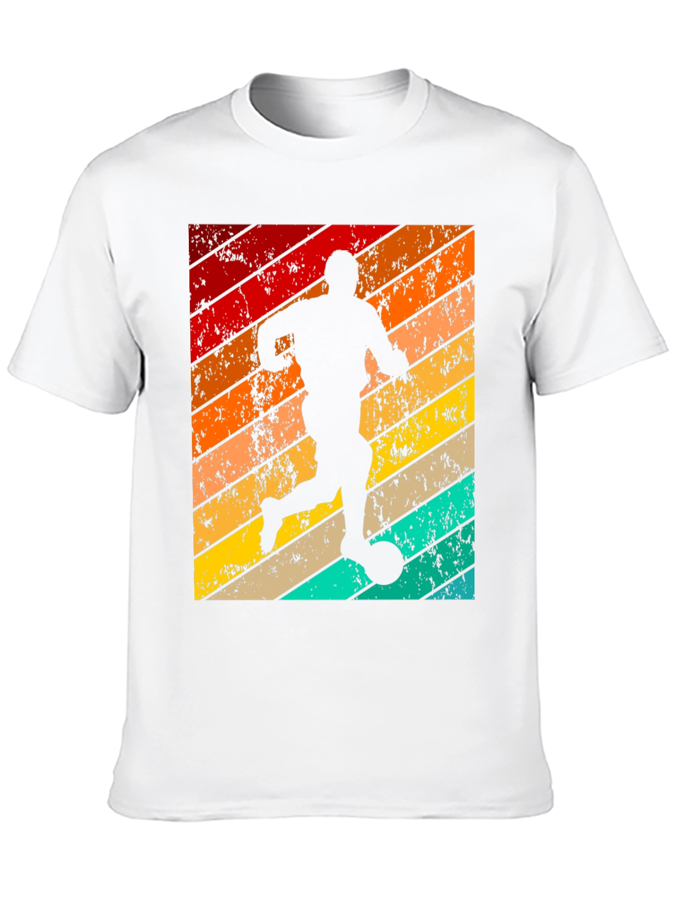 Retro Soccer Player Graphic T-Shirt
