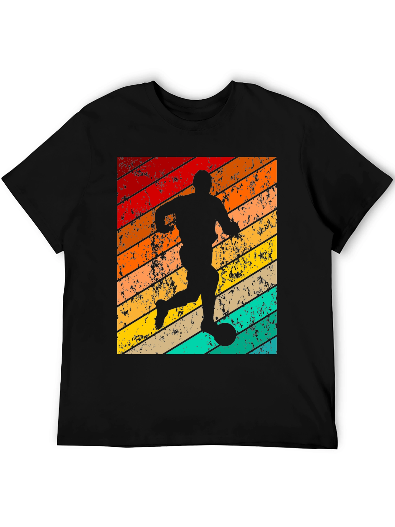 Retro Soccer Player Graphic T-Shirt
