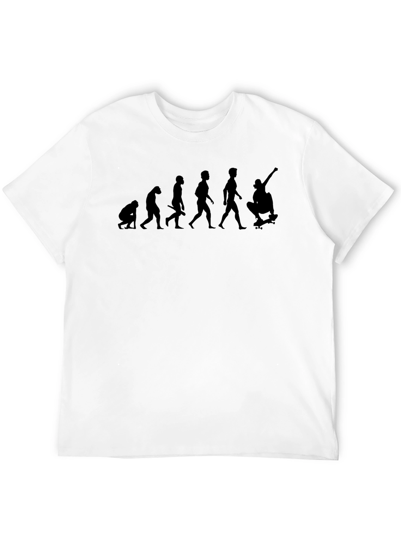 Evolution of Skateboarding Black T-Shirt