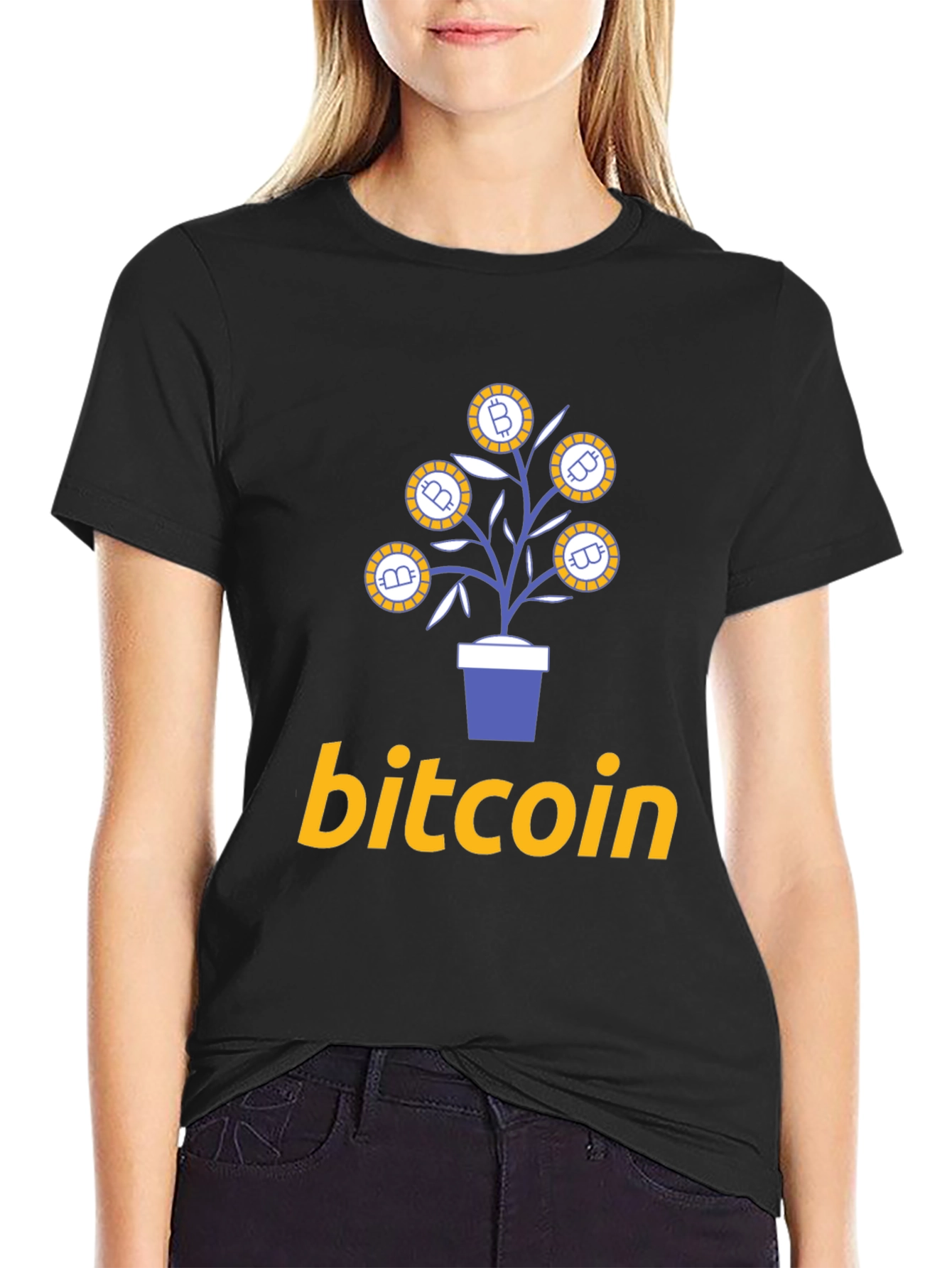 Bitcoin Plant Graphic T-Shirt - Crypto Investor Tee