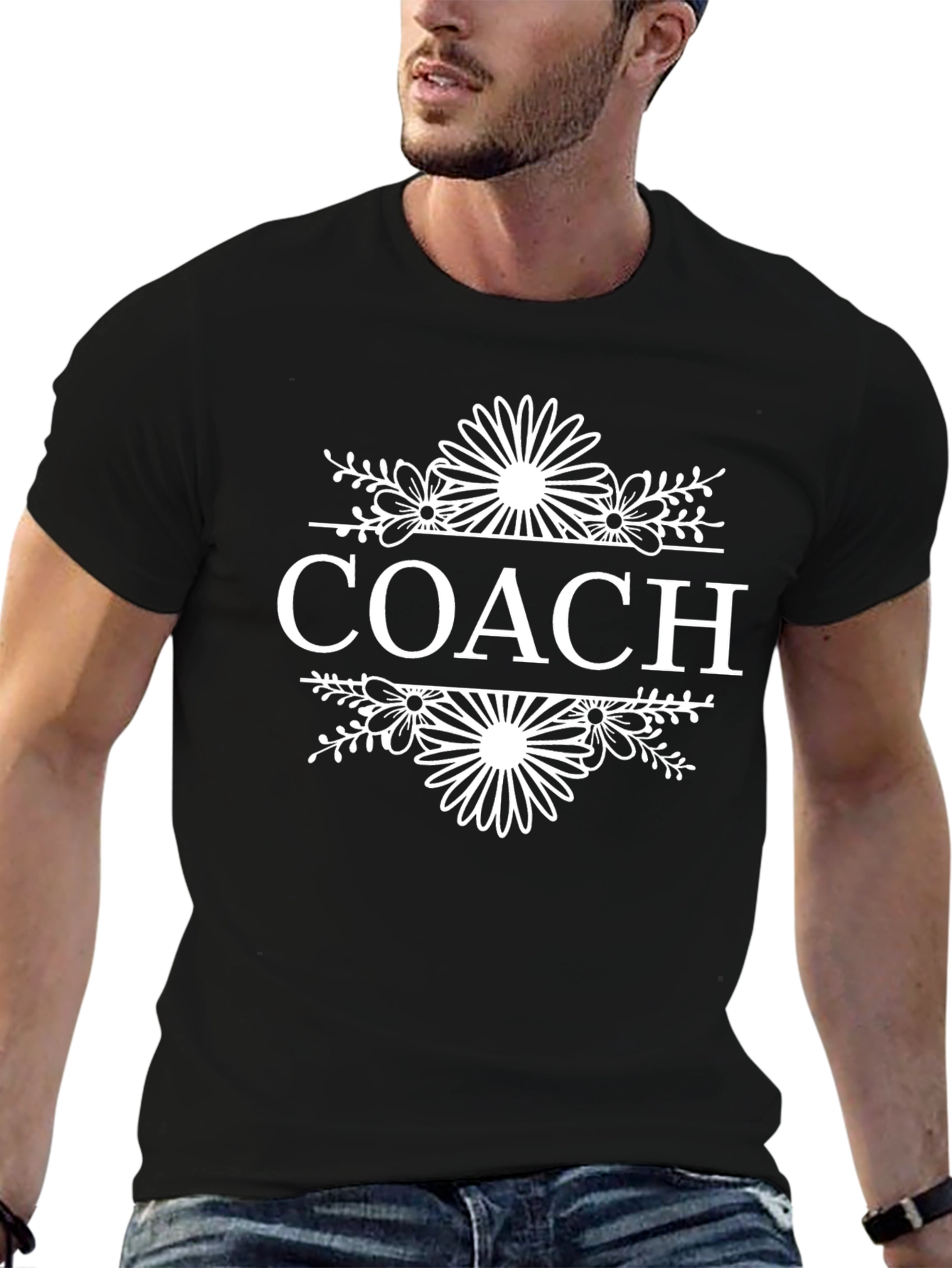 Coach Graphic Tee - Black Cotton T-Shirt