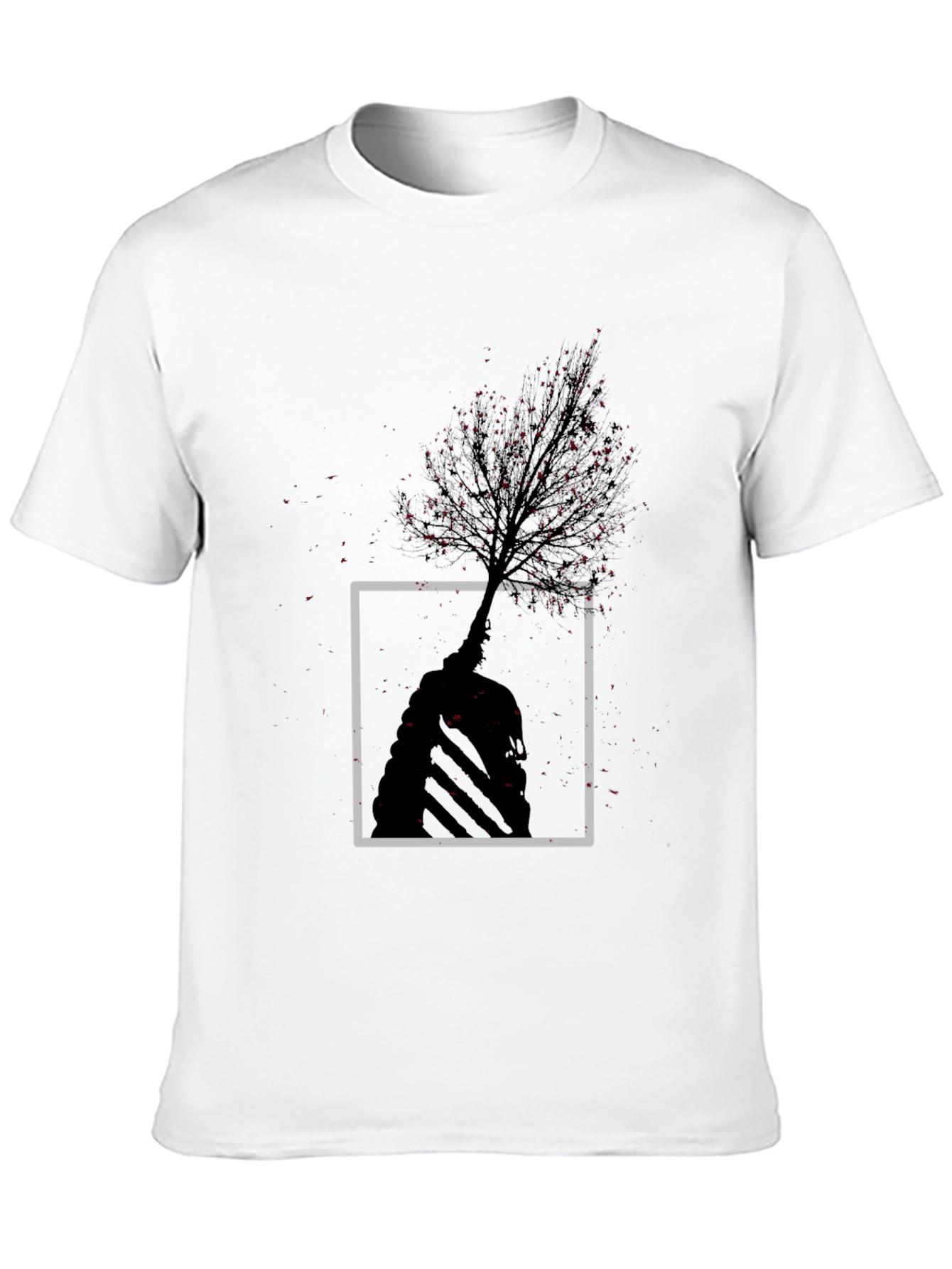 Abstract Tree Graphic Tee - Modern Style