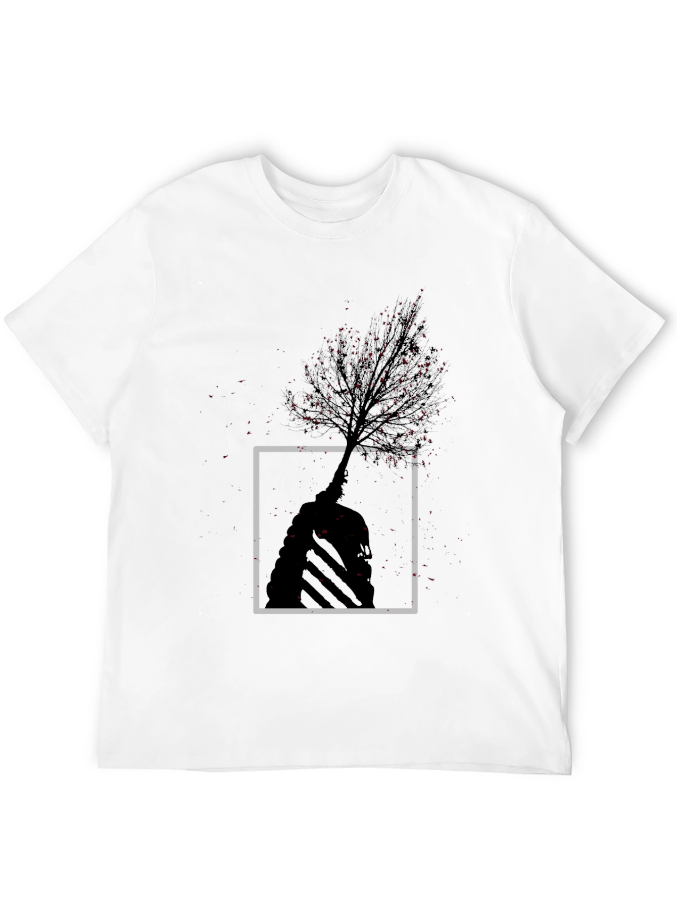 Abstract Tree Graphic Tee - Modern Style
