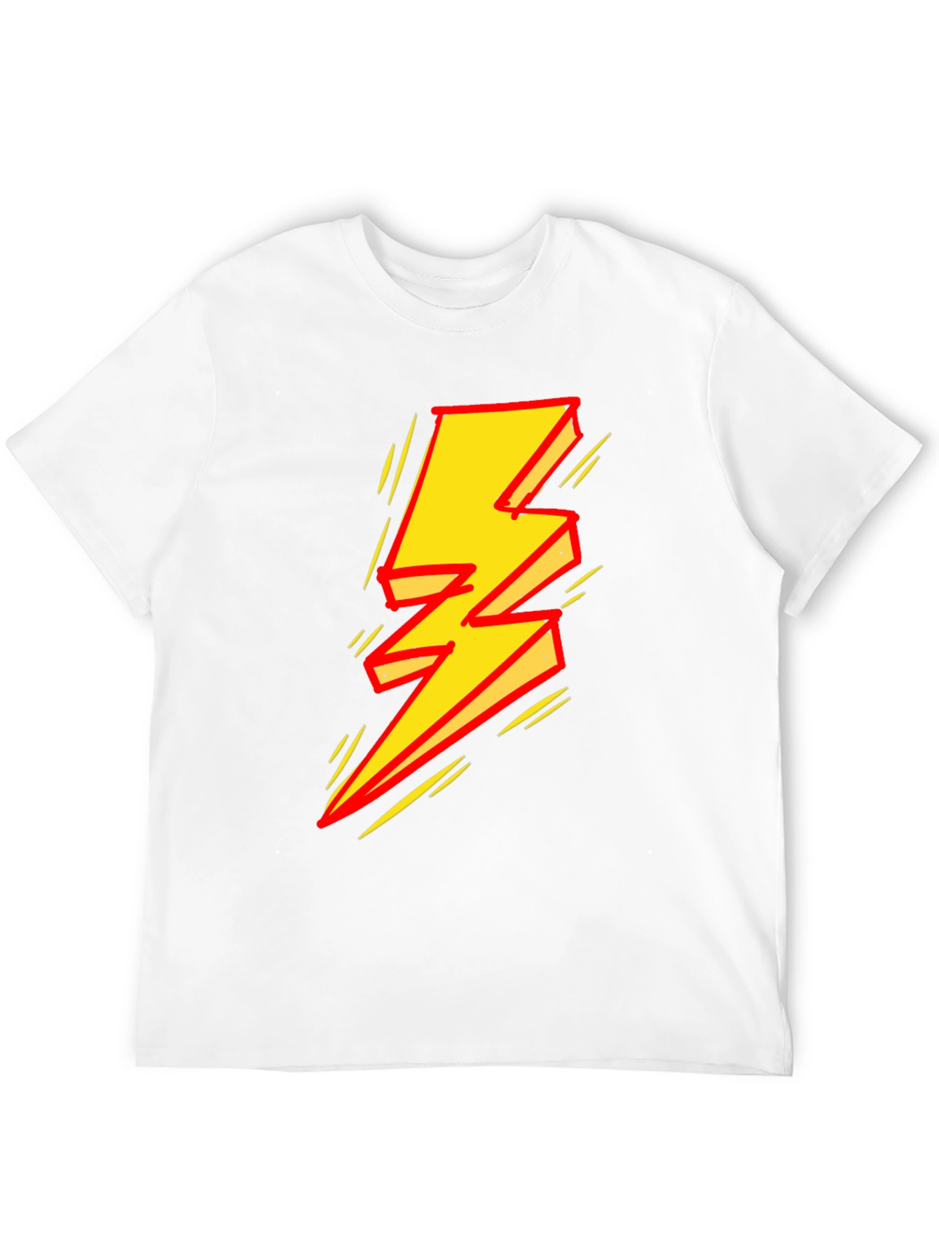 Bold Lightning Bolt Graphic T-Shirt